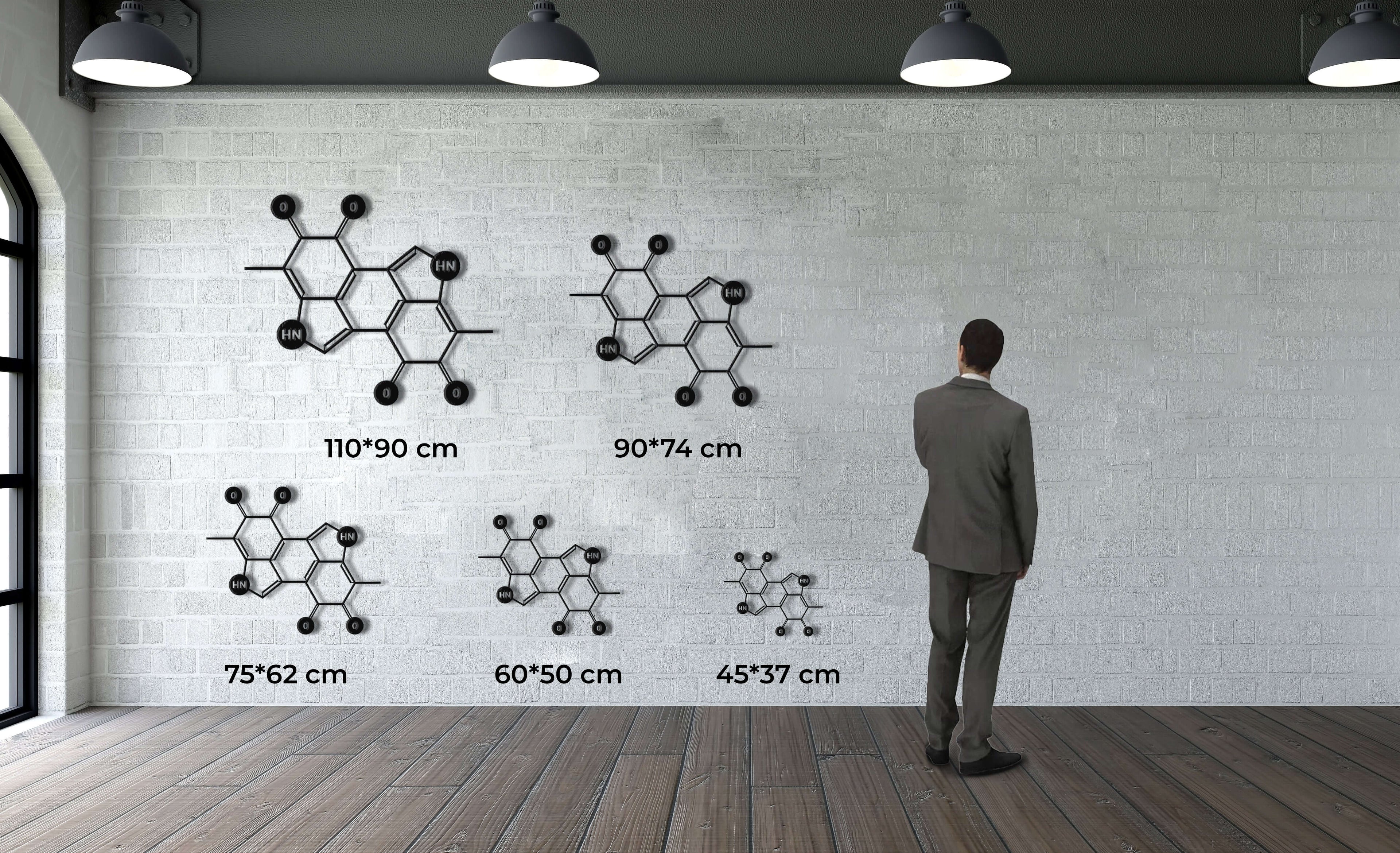 Melanin Molecule Metal Wall Art