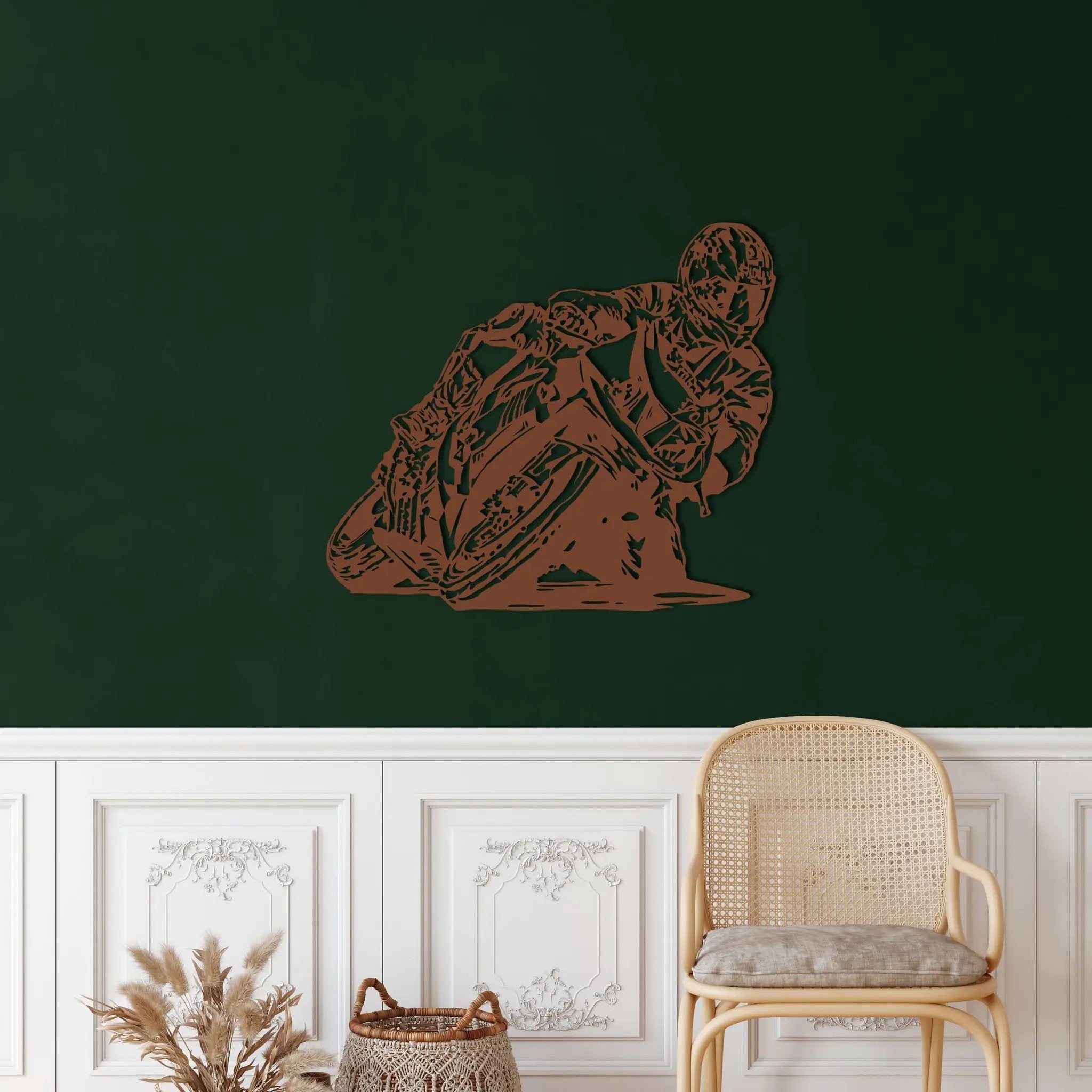 Motorcycle Race Metal Wall Art