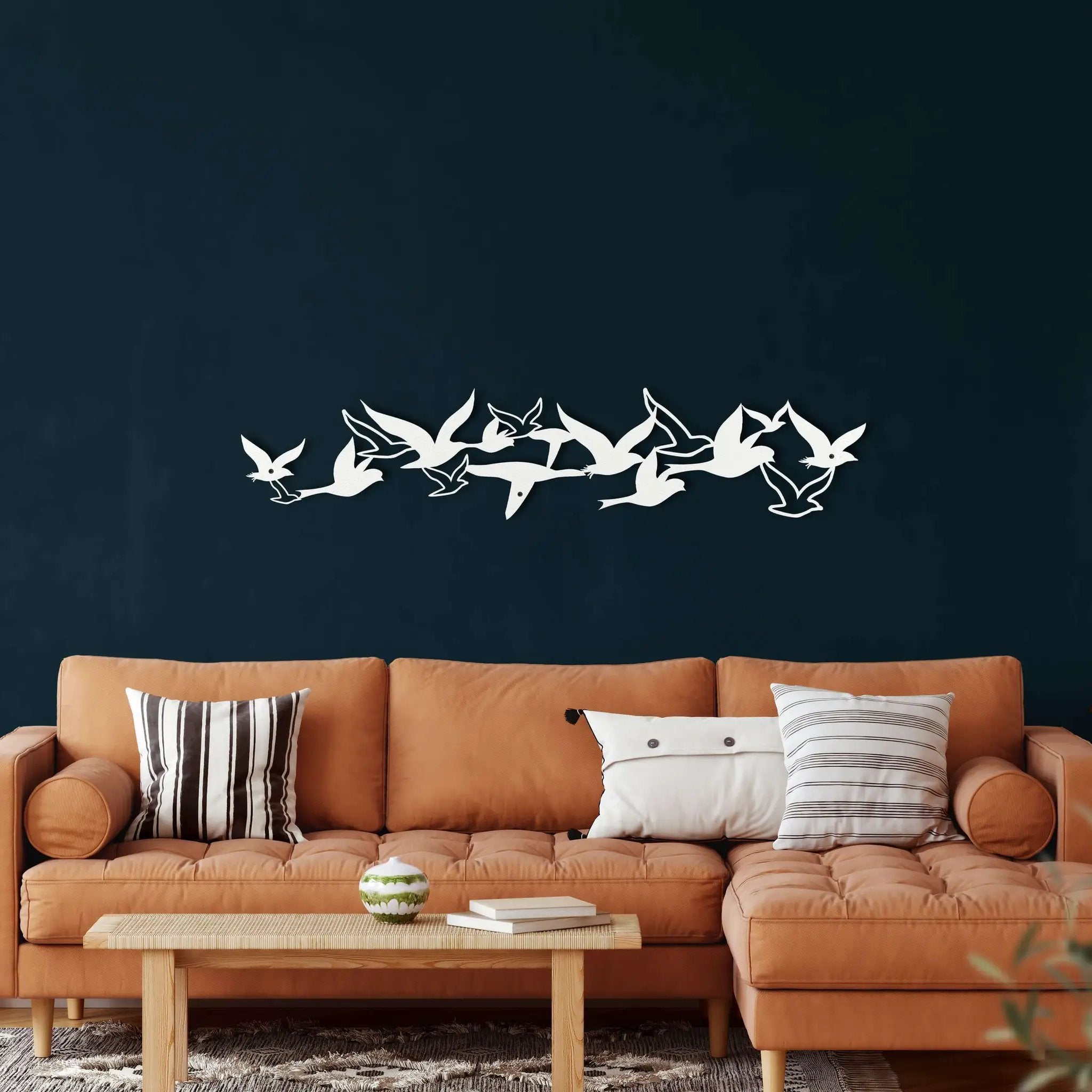 Flying Birds Flock Metal Wall Art