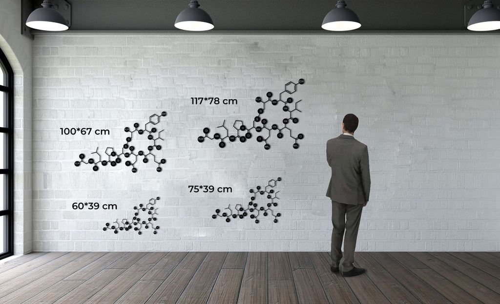 Oxytocin Molecule Metal Wall Art