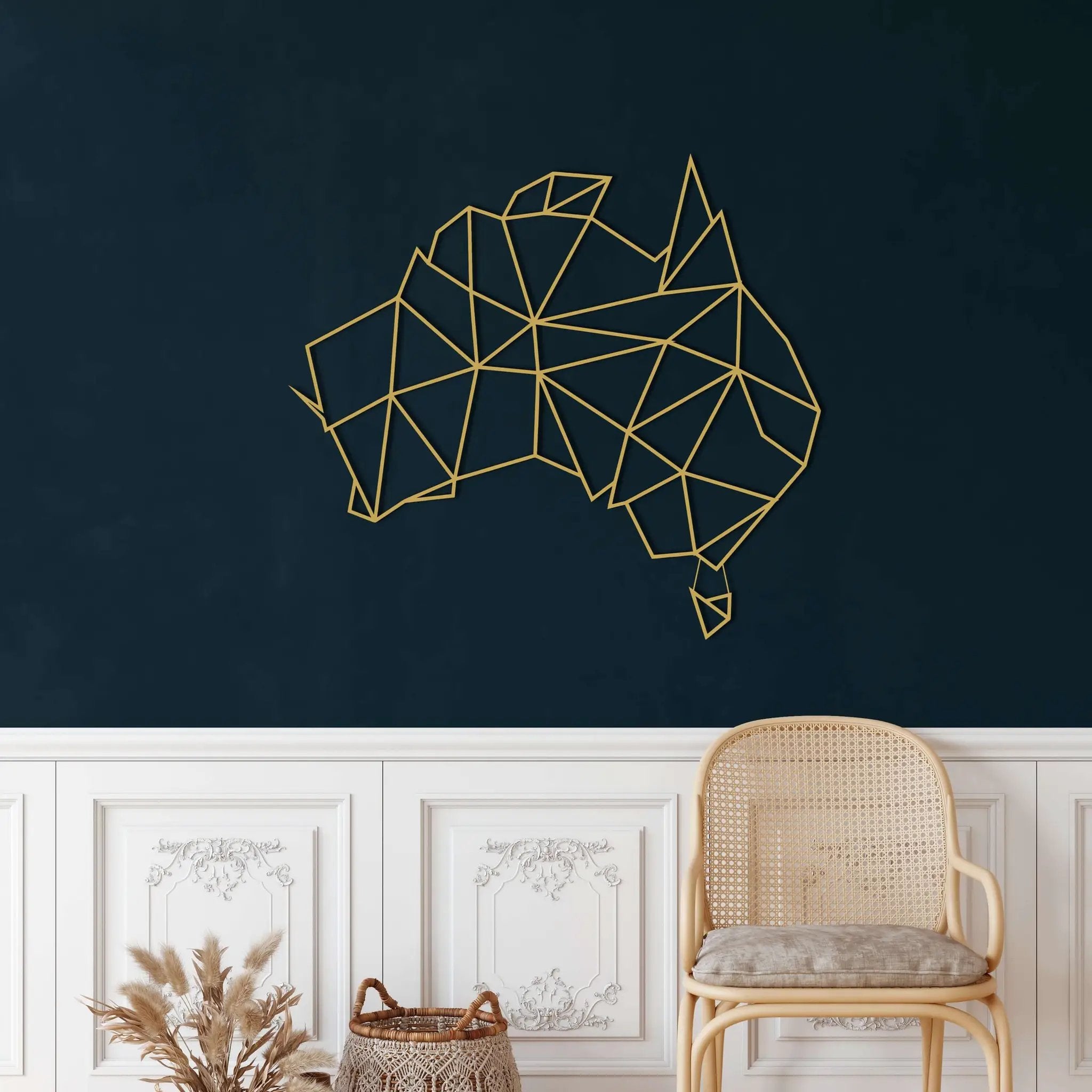 Australia Map Metal Wall Art