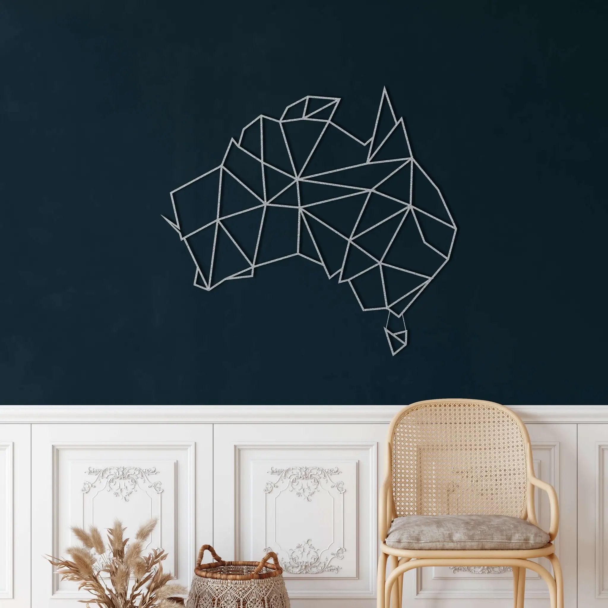 Australia Map Metal Wall Art