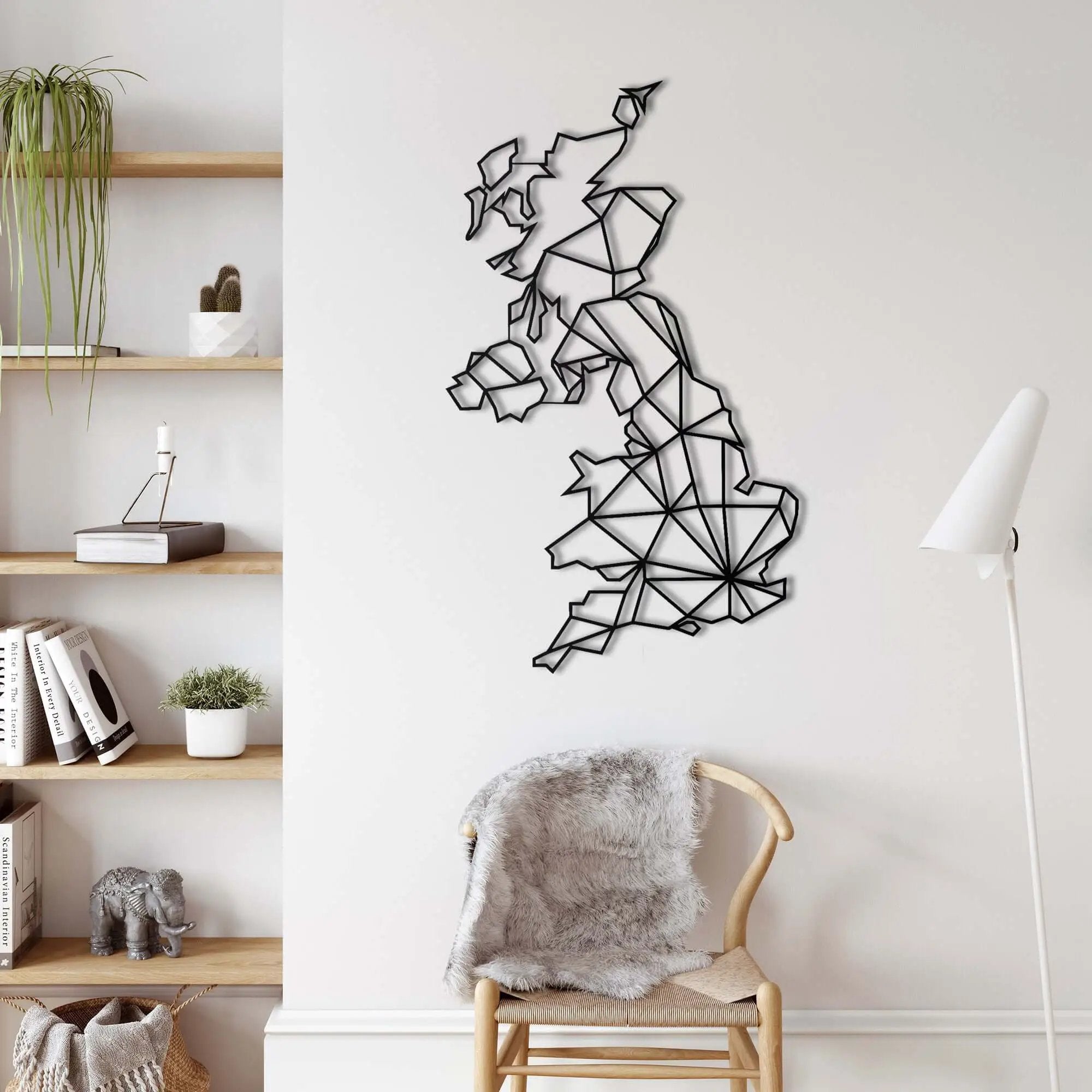 England Map Metal Wall Art