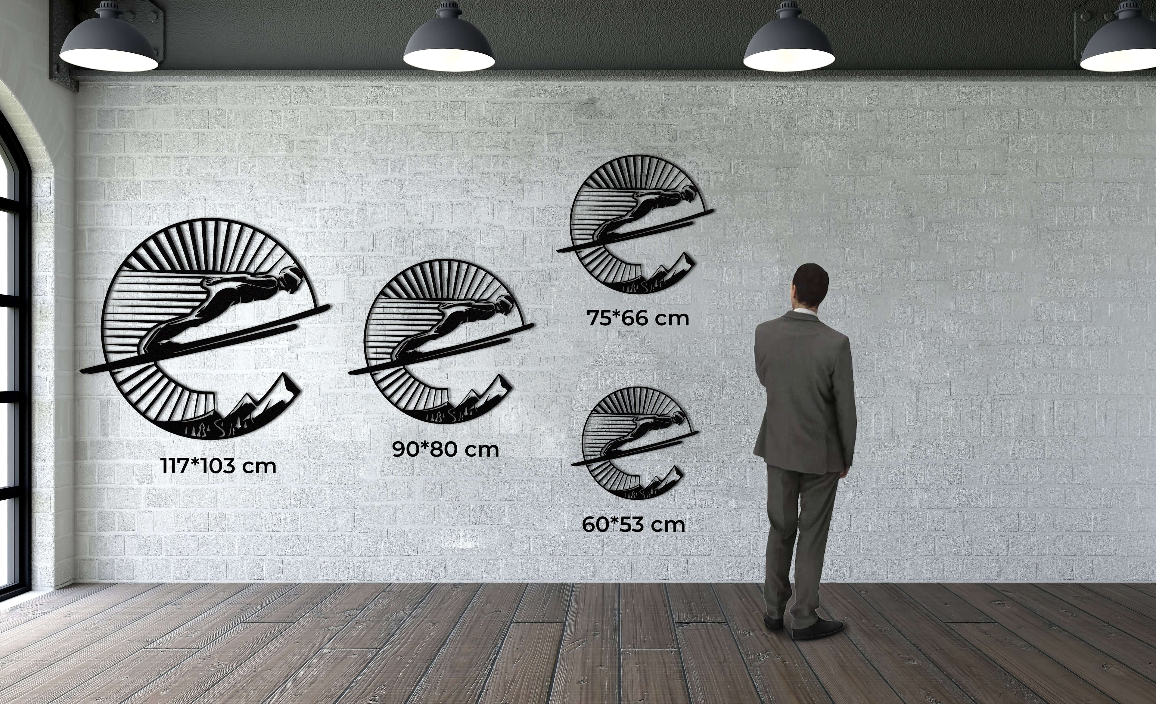 Ski Jumper Metal Wall Art