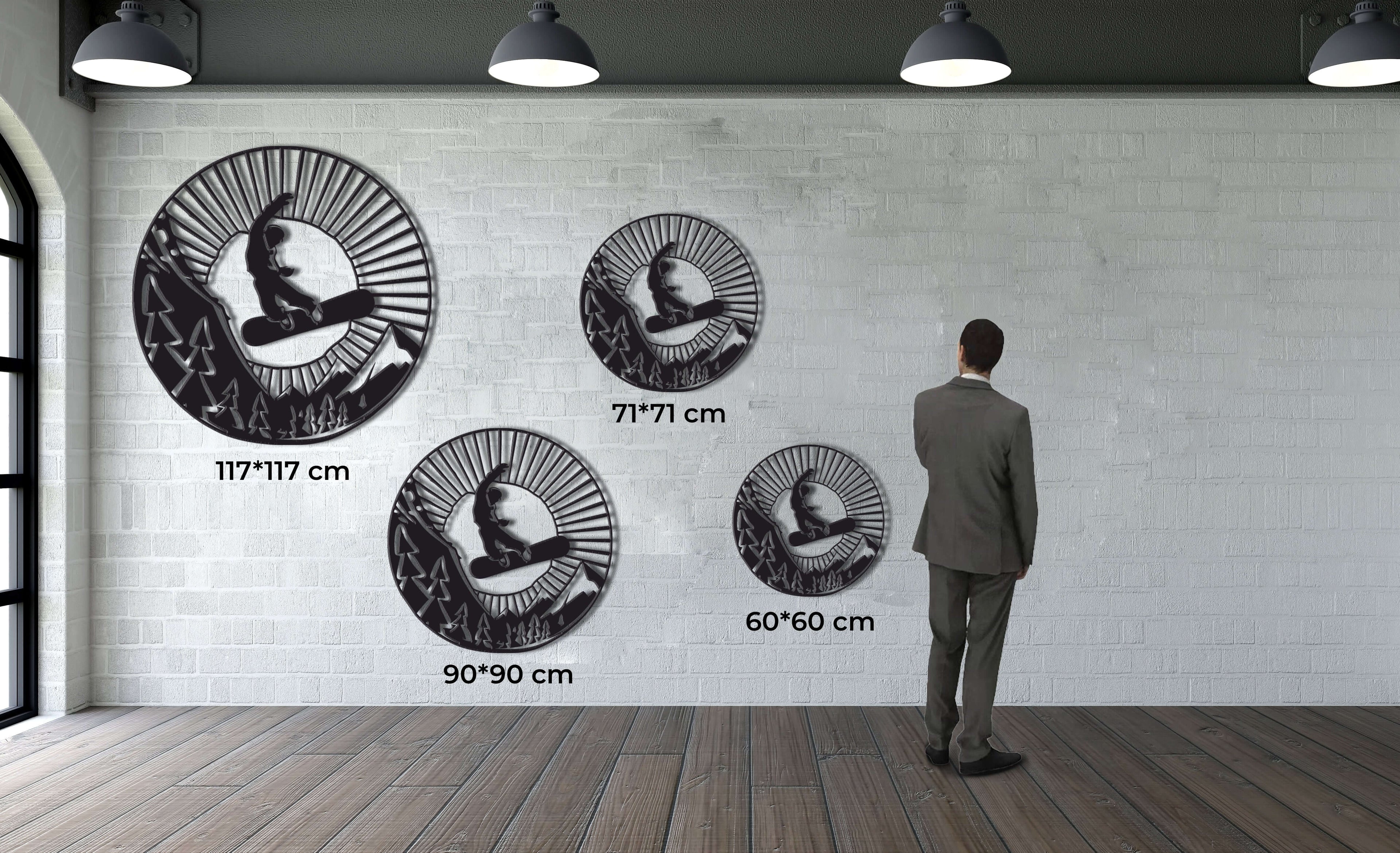 Snowboarder Metal Wall Art