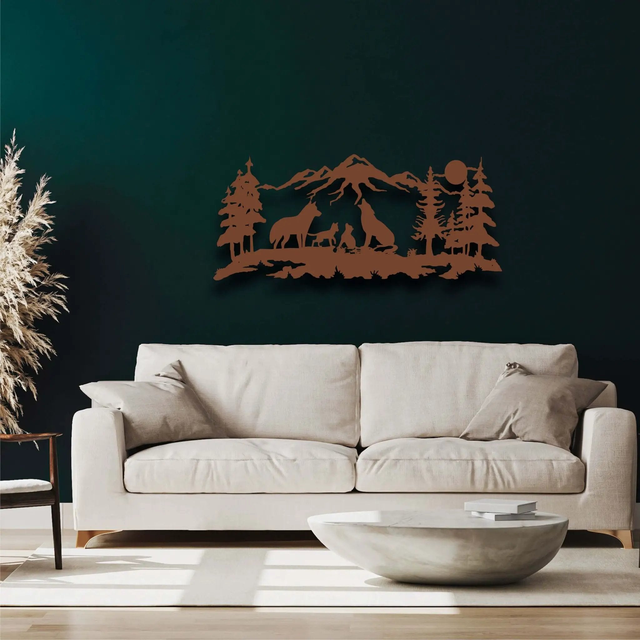 Wolf Family Metal Wall Art