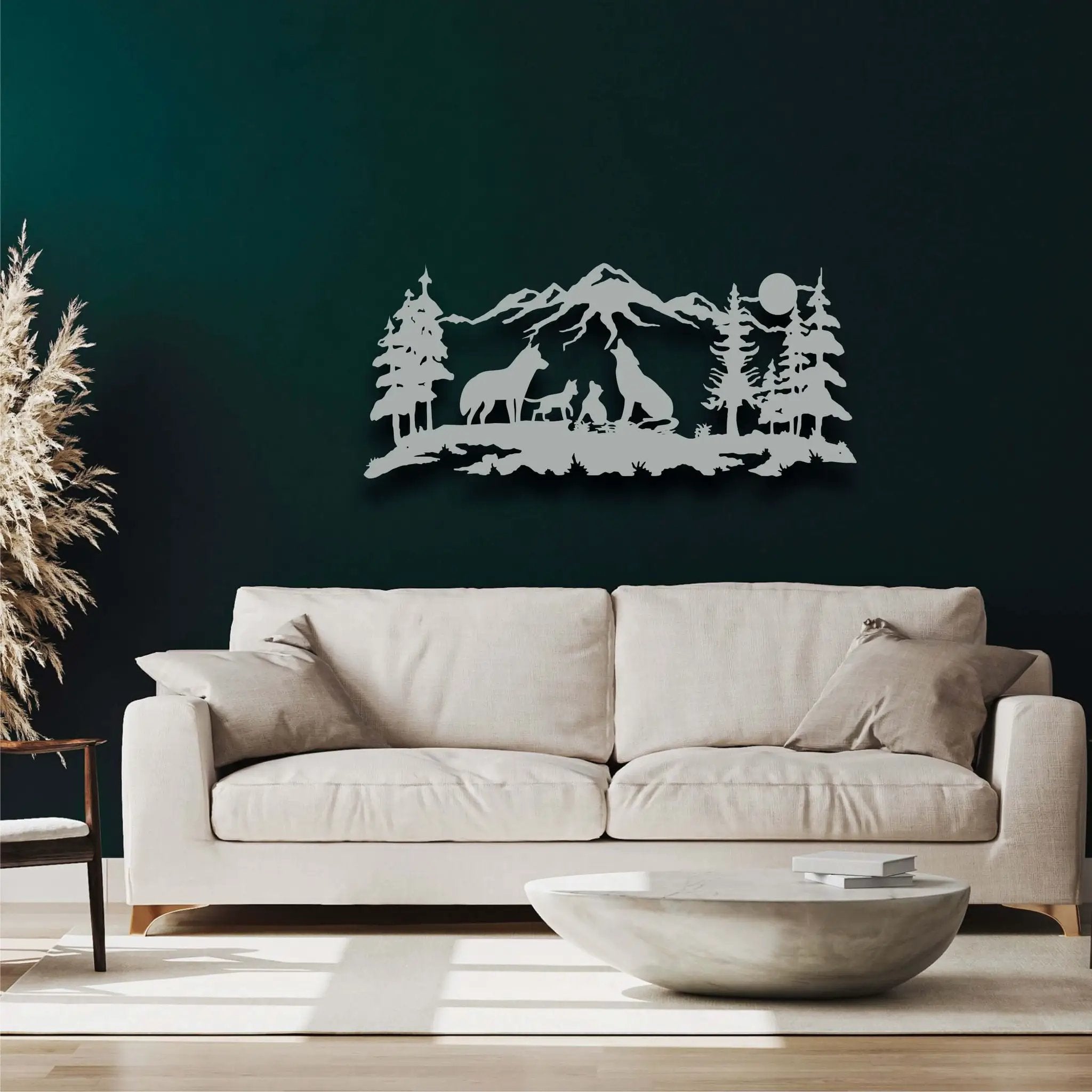Wolf Family Metal Wall Art