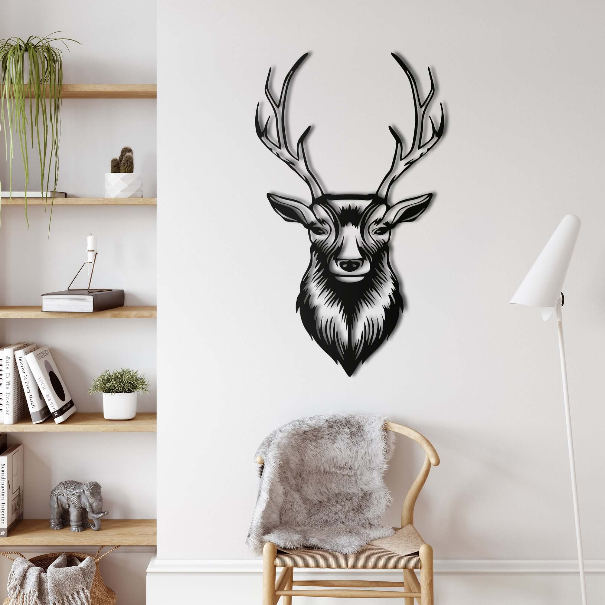 Deer Head Metal Wall Art