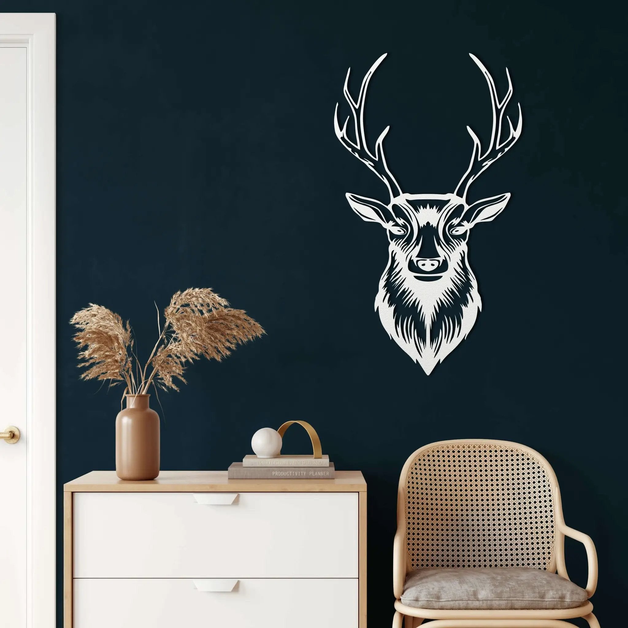 Deer Head Metal Wall Art