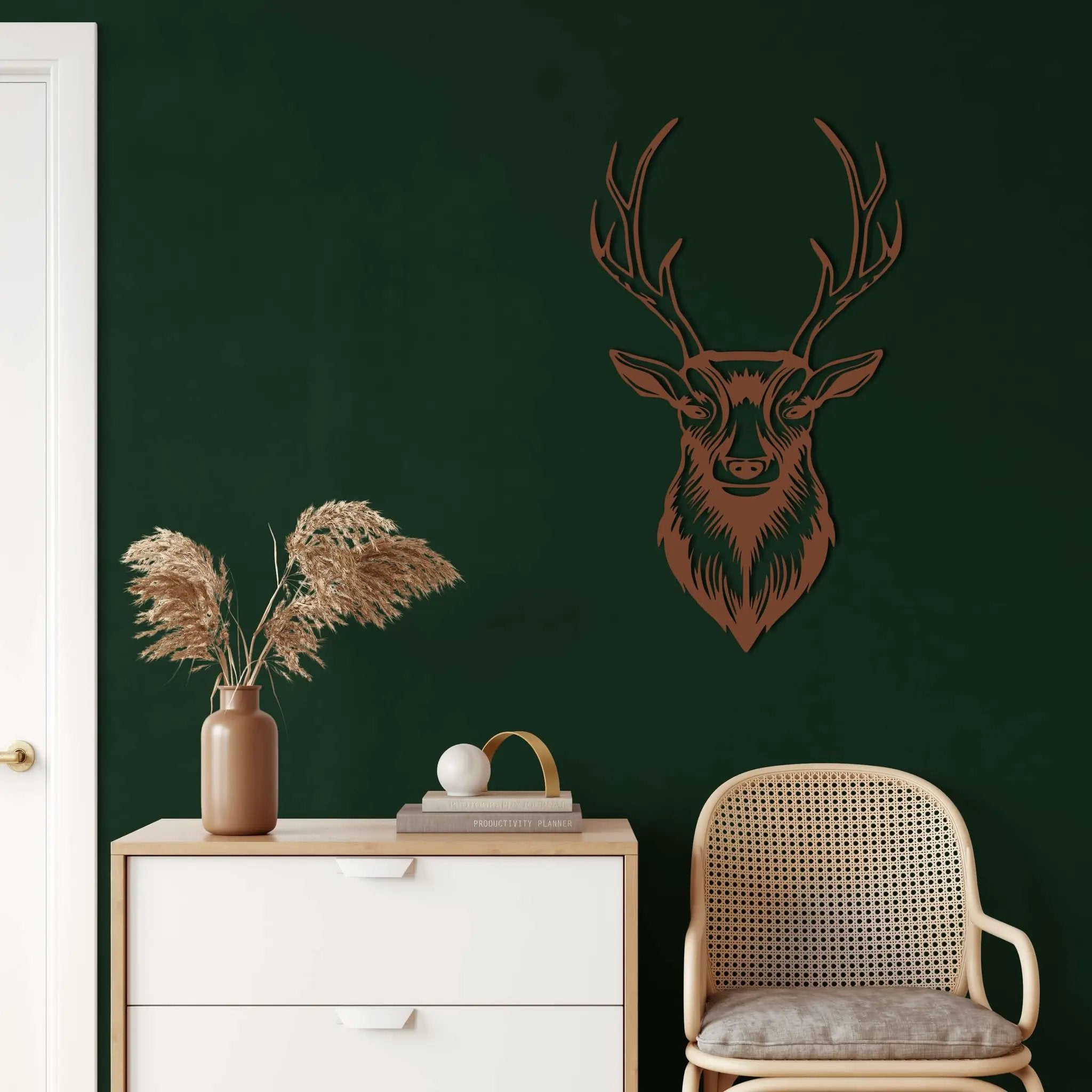 Deer Head Metal Wall Art