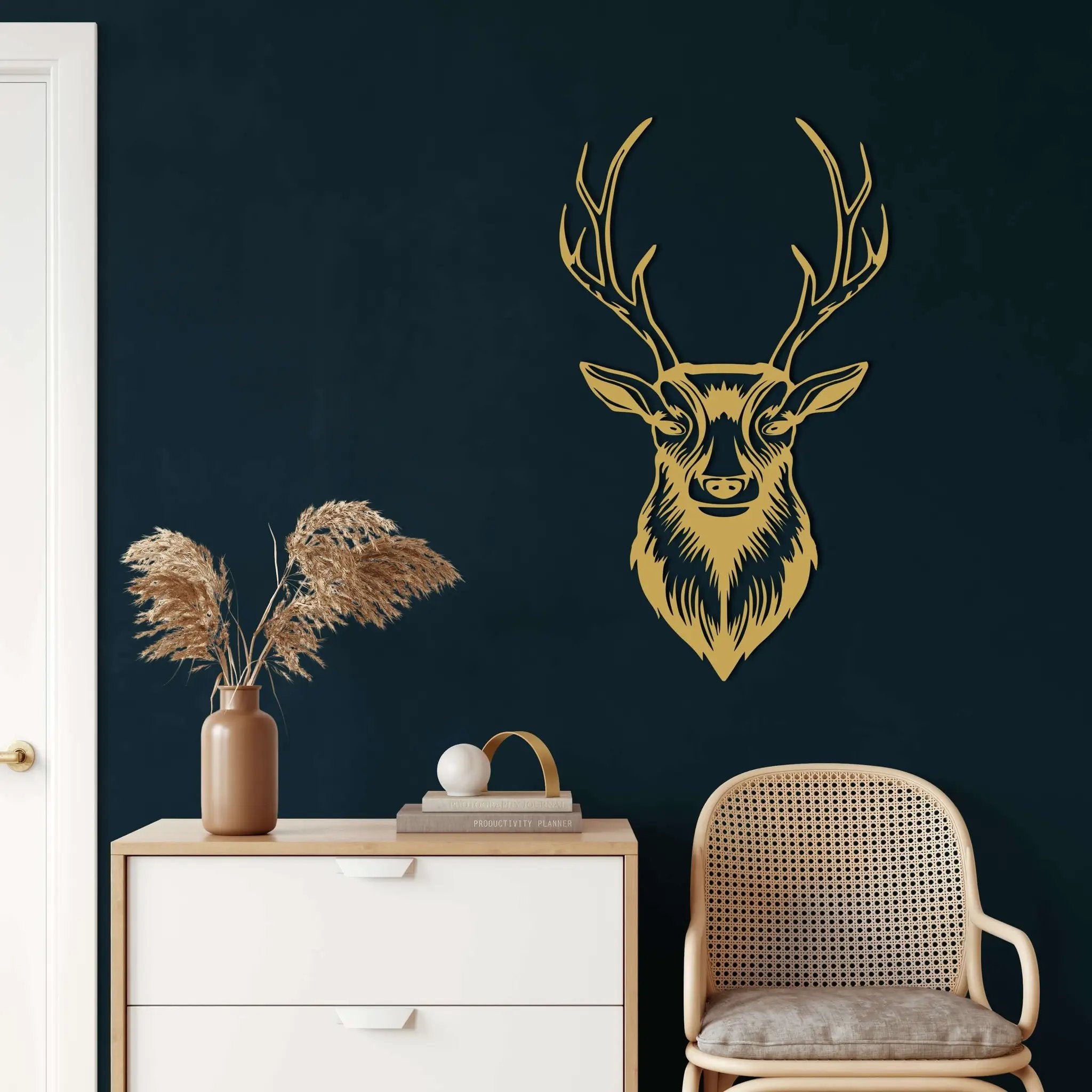 Deer Head Metal Wall Art