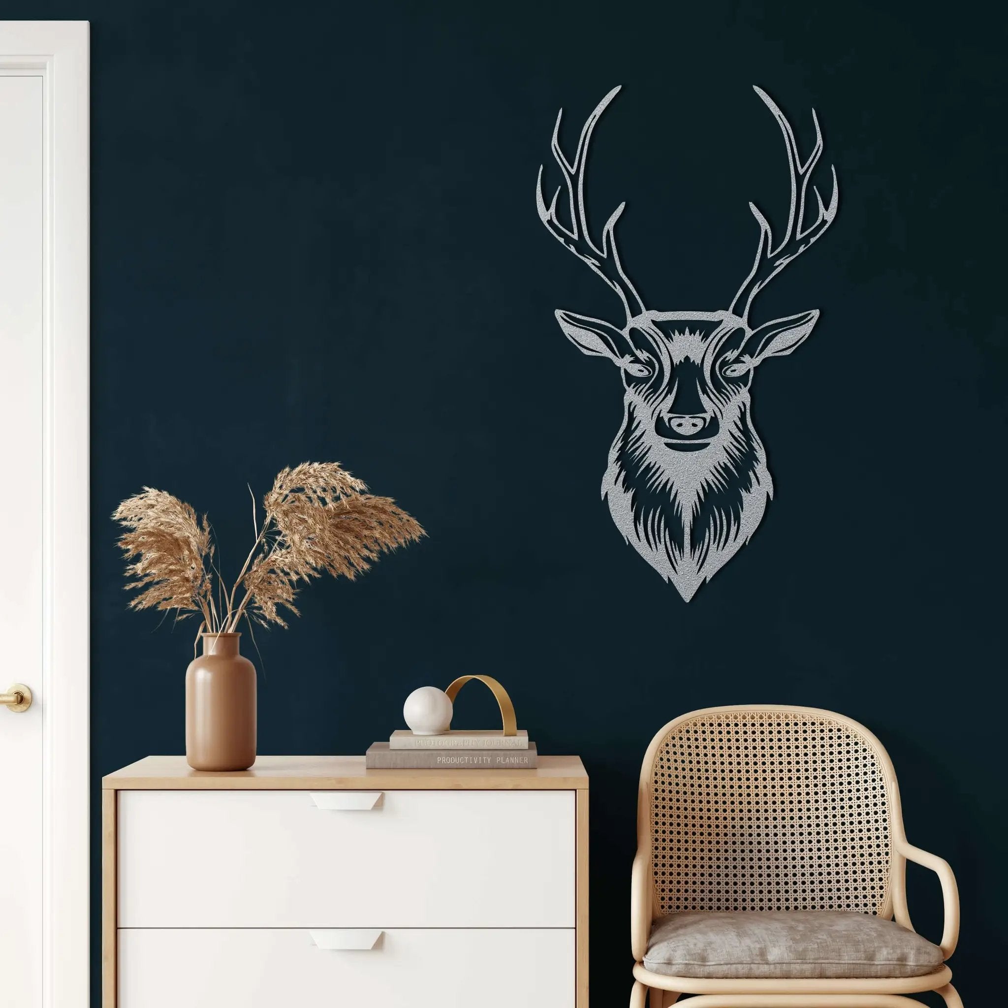 Deer Head Metal Wall Art