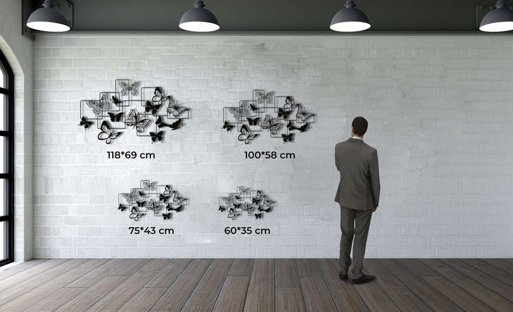 Flock of Butterflies Metal Wall Art