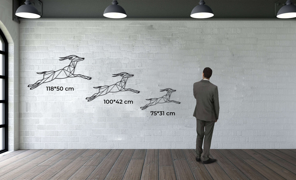Leaping Deer Metal Wall Art