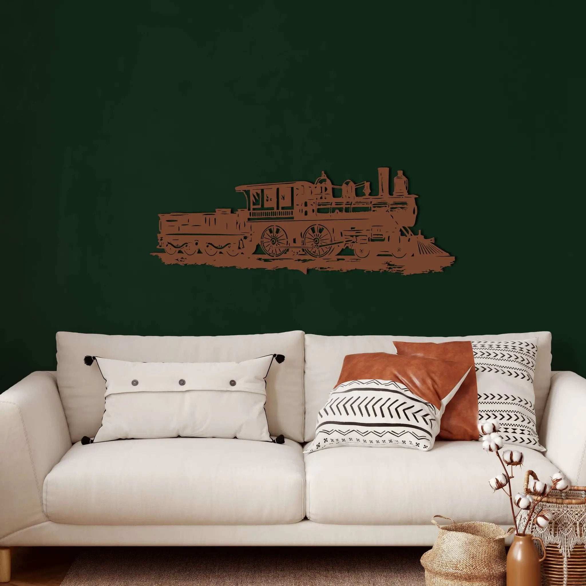 Vintage Train Metal Wall Art