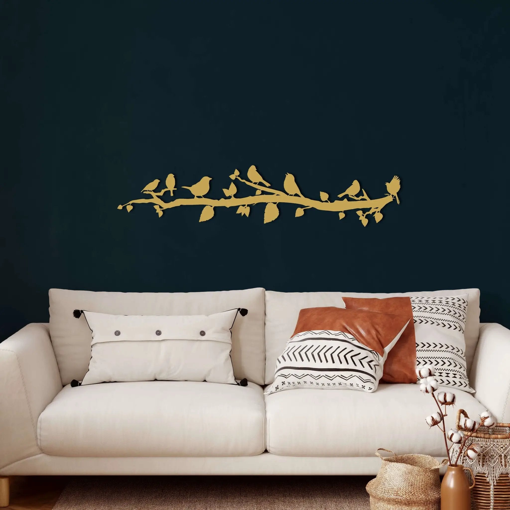 Birds on Branch Metal Wall Art