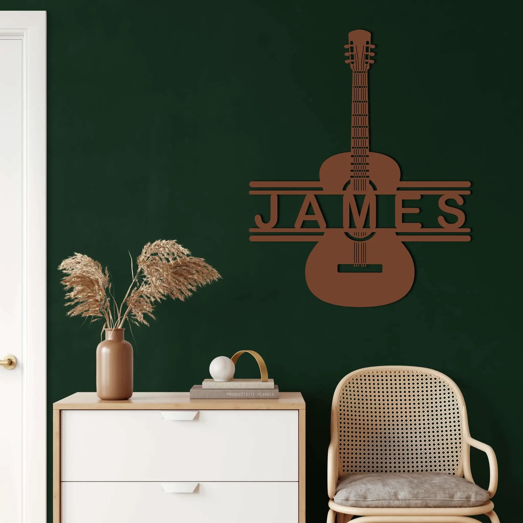 Personalized Guitar Metal Wall Art