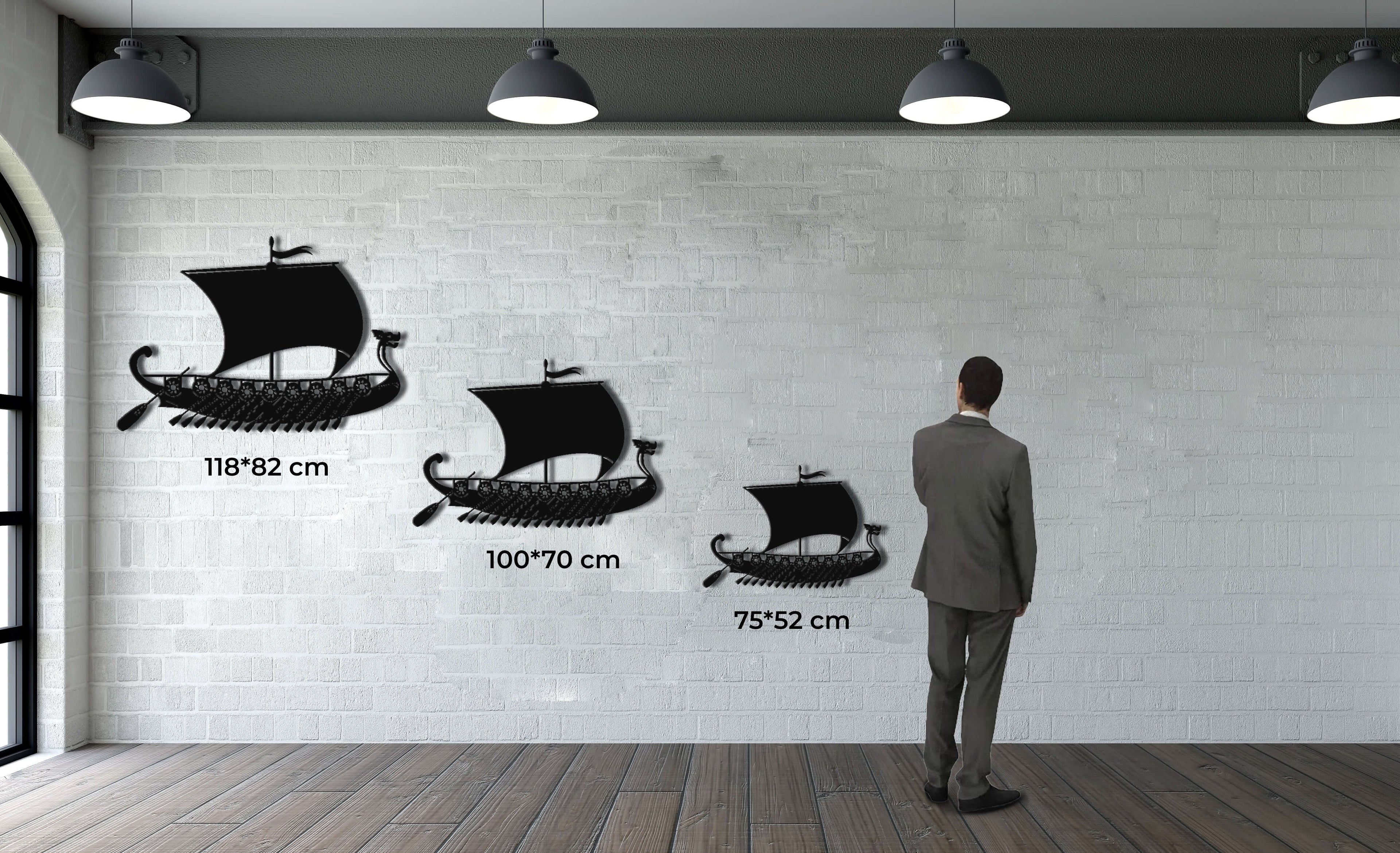 Viking Ship Metal Wall Art