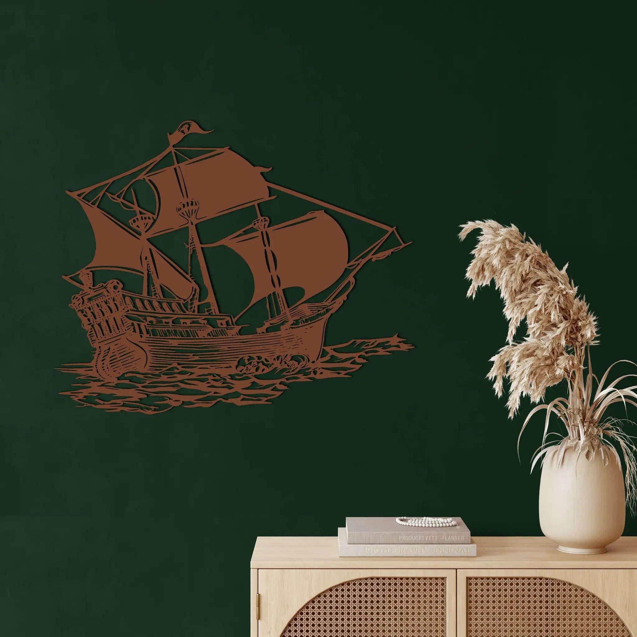 Pirate Ship Metal Wall Art