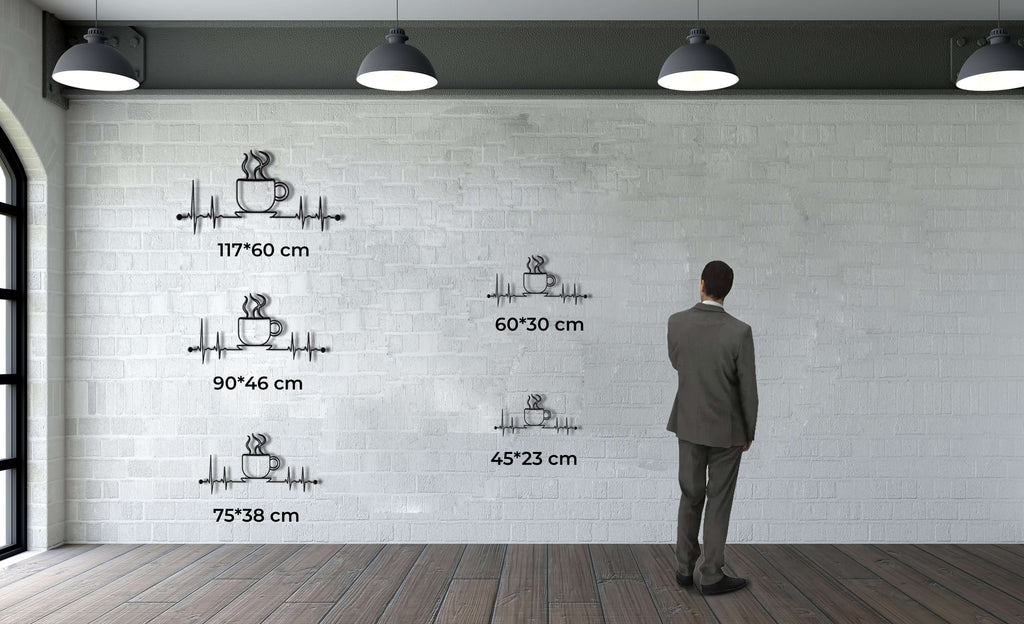 Ekg Coffee Metal Wall Art