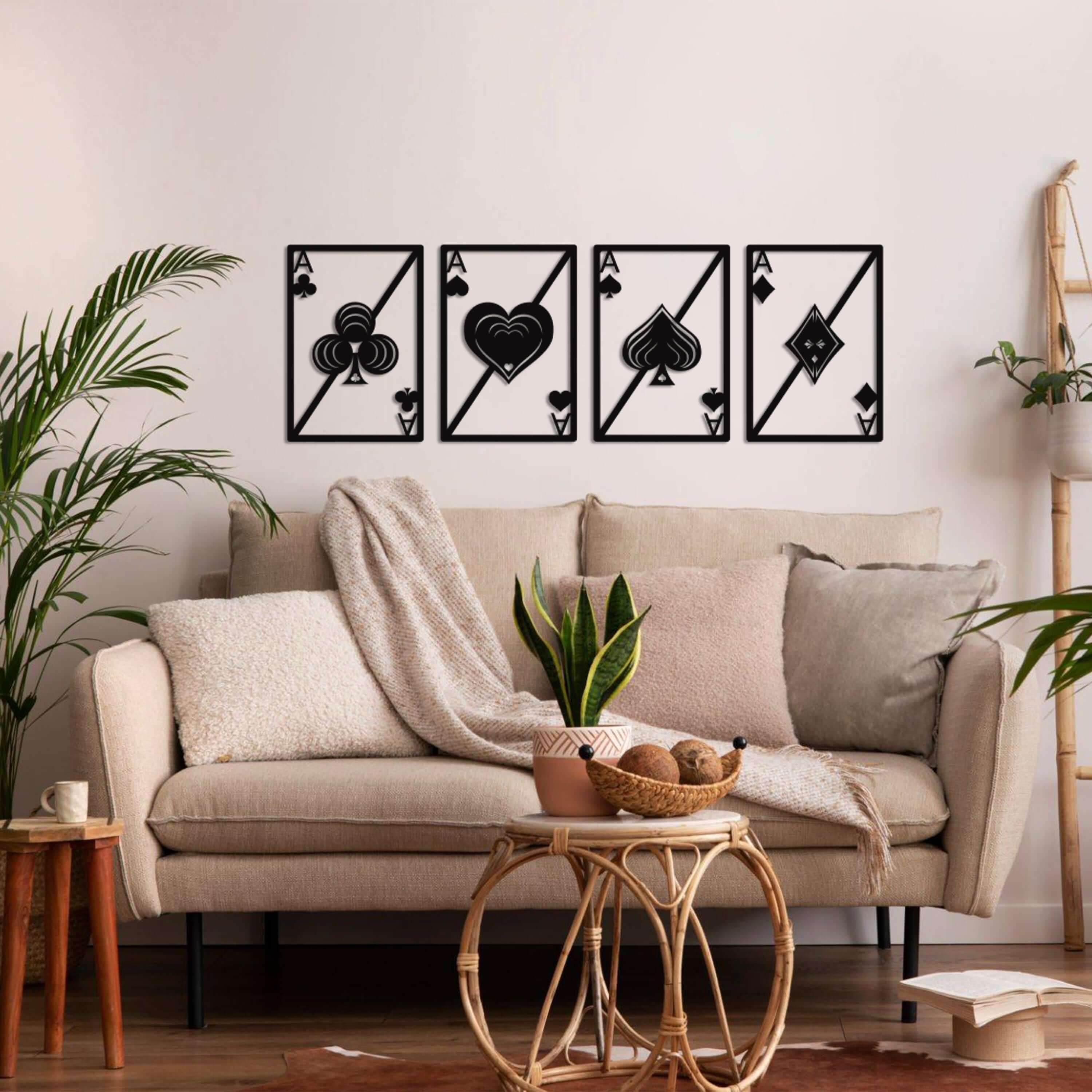 Set Of Ace Metal Wall Art