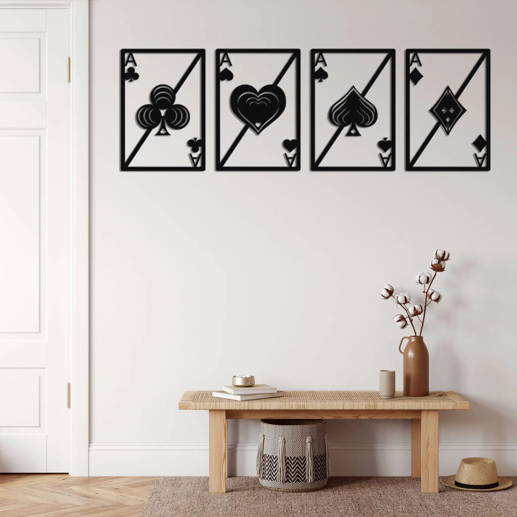Set Of Ace Metal Wall Art
