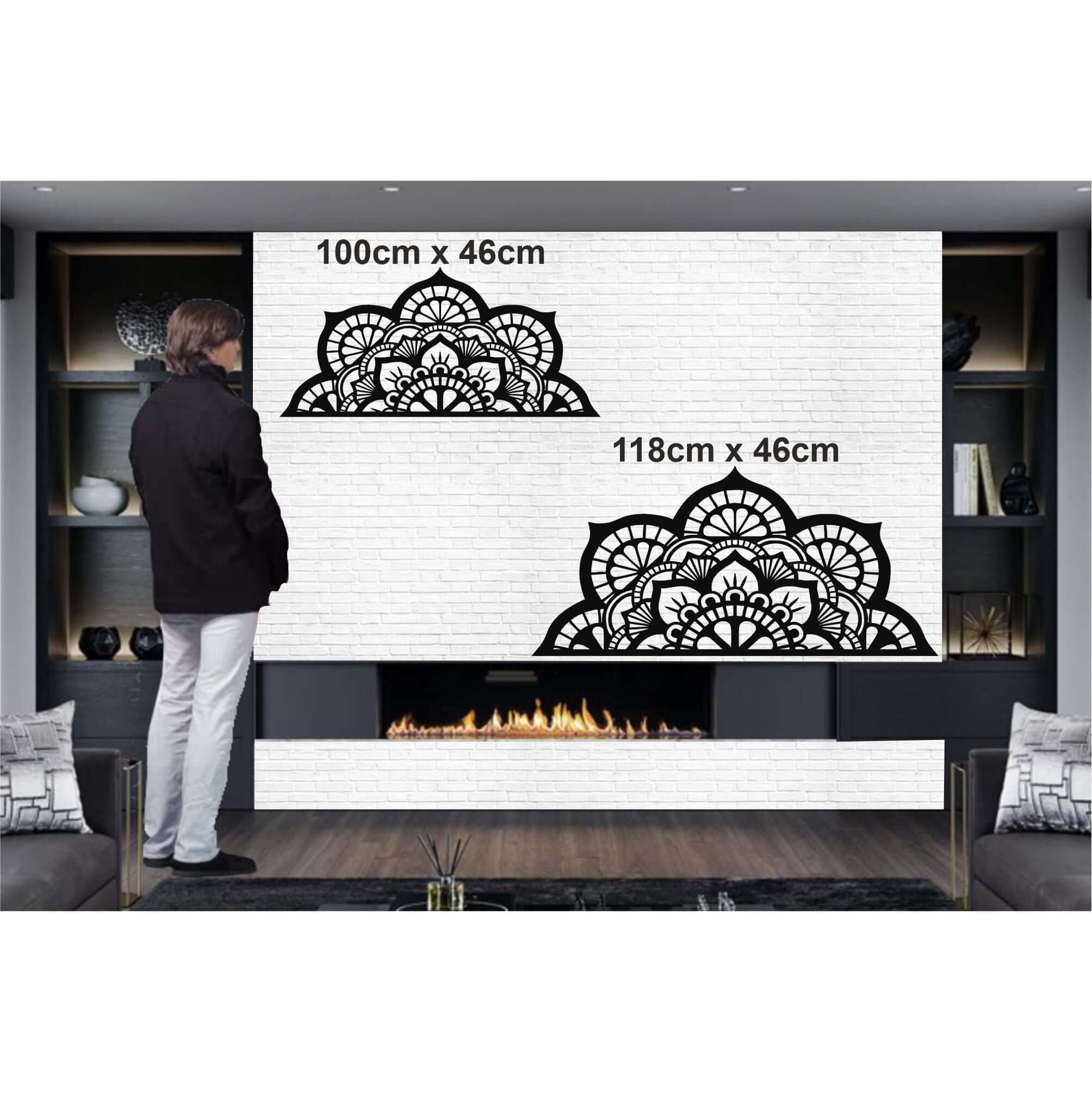 Half Mandala Metal Wall Art