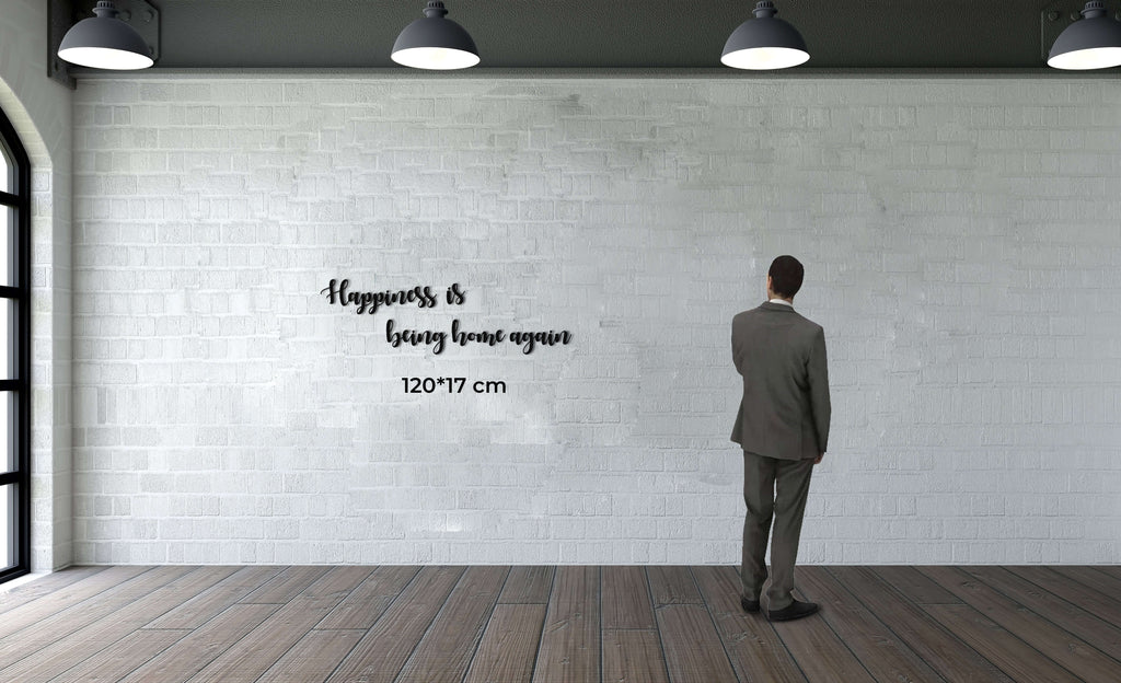 Happiness is Being Home Again Metal Wall Art