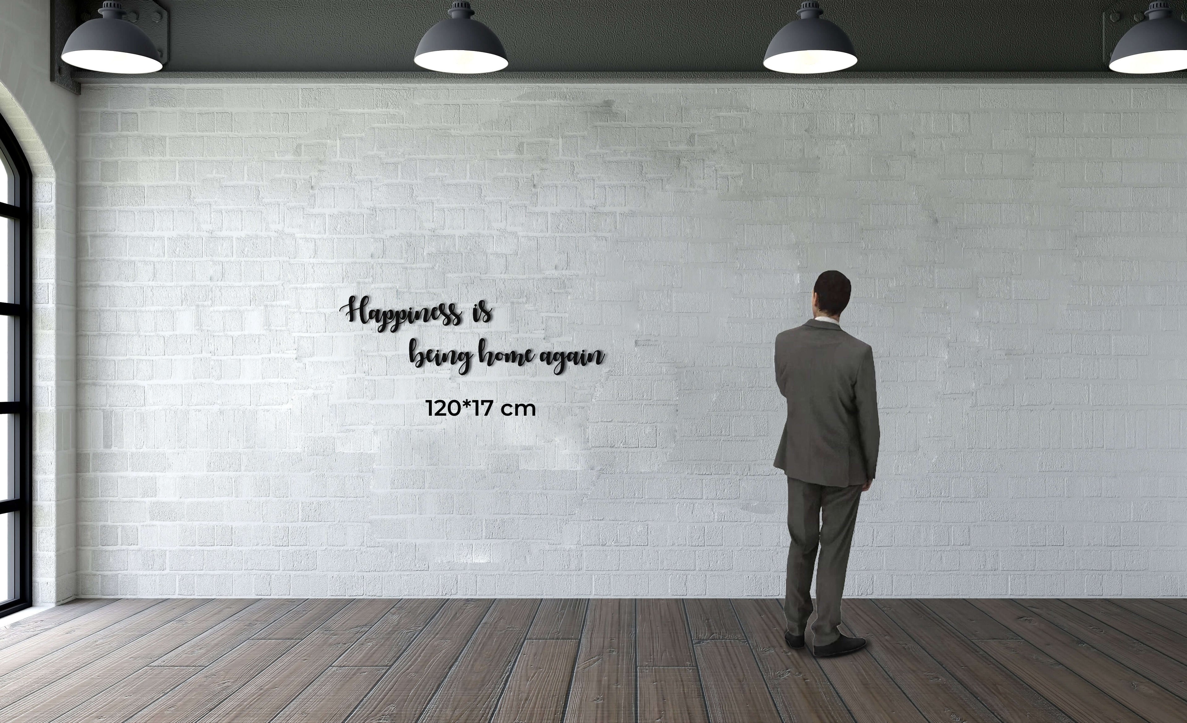 Happiness is Being Home Again Metal Wall Art