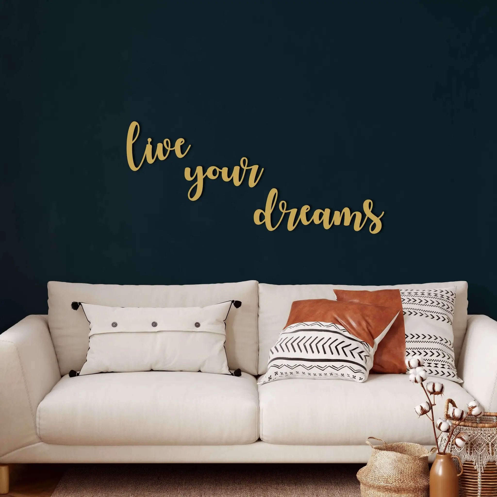 Live Your Dreams Metal Wall Art