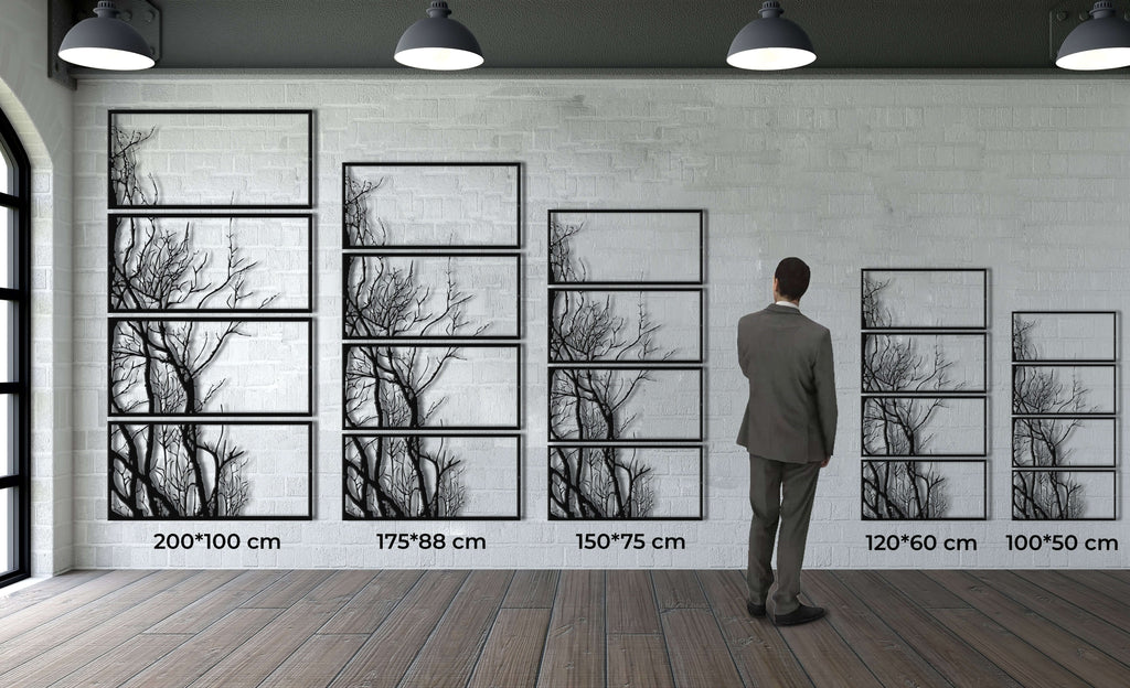 4 Panels Tree of Life Metal Wall Art