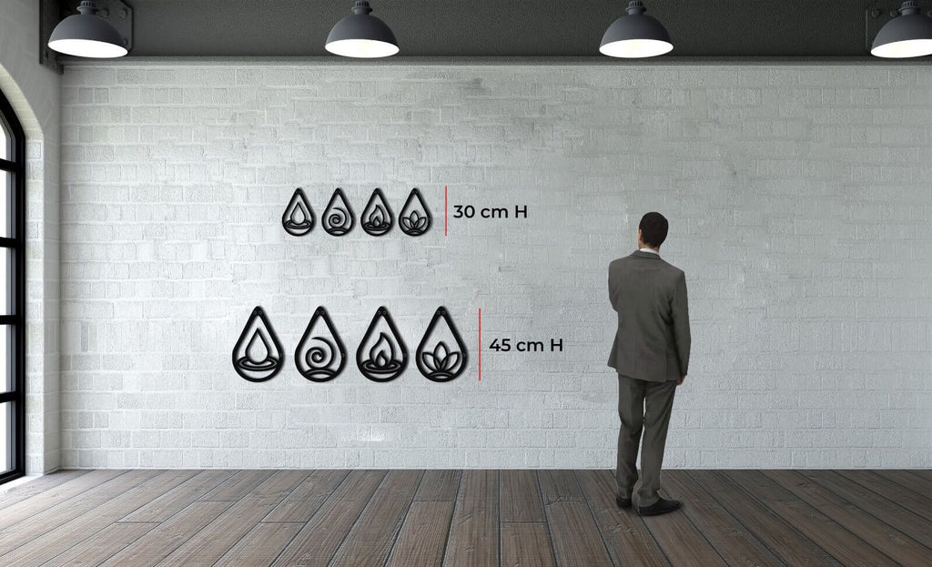 Four Elements Metal Wall Art