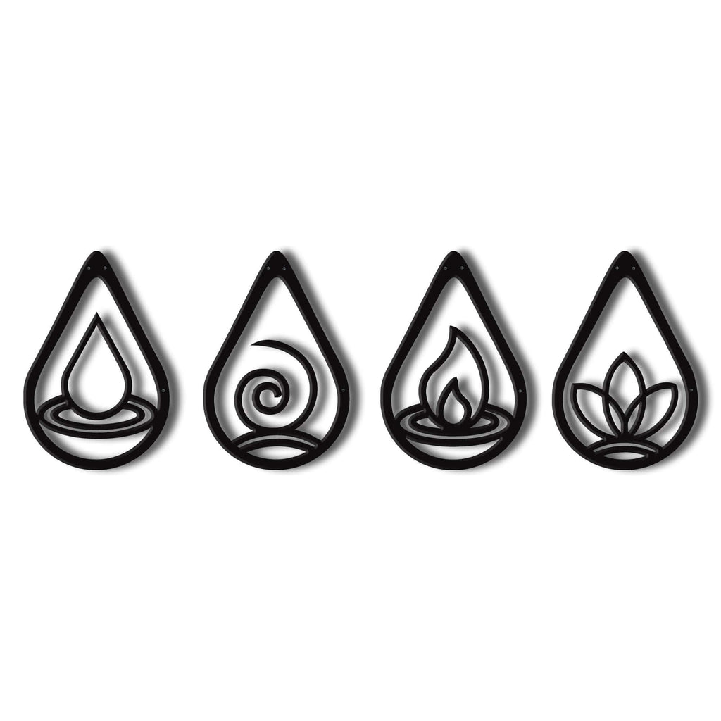 Four Elements Metal Wall Art