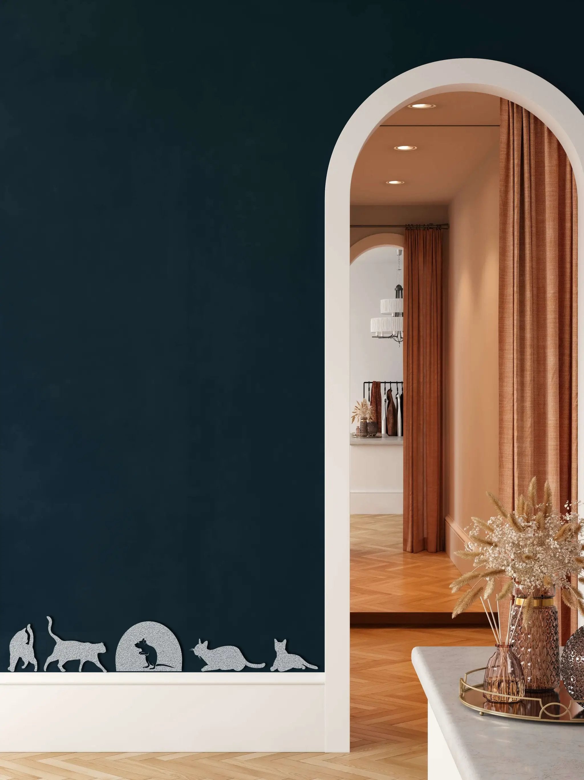 Cats and Mouse Metal Wall Art