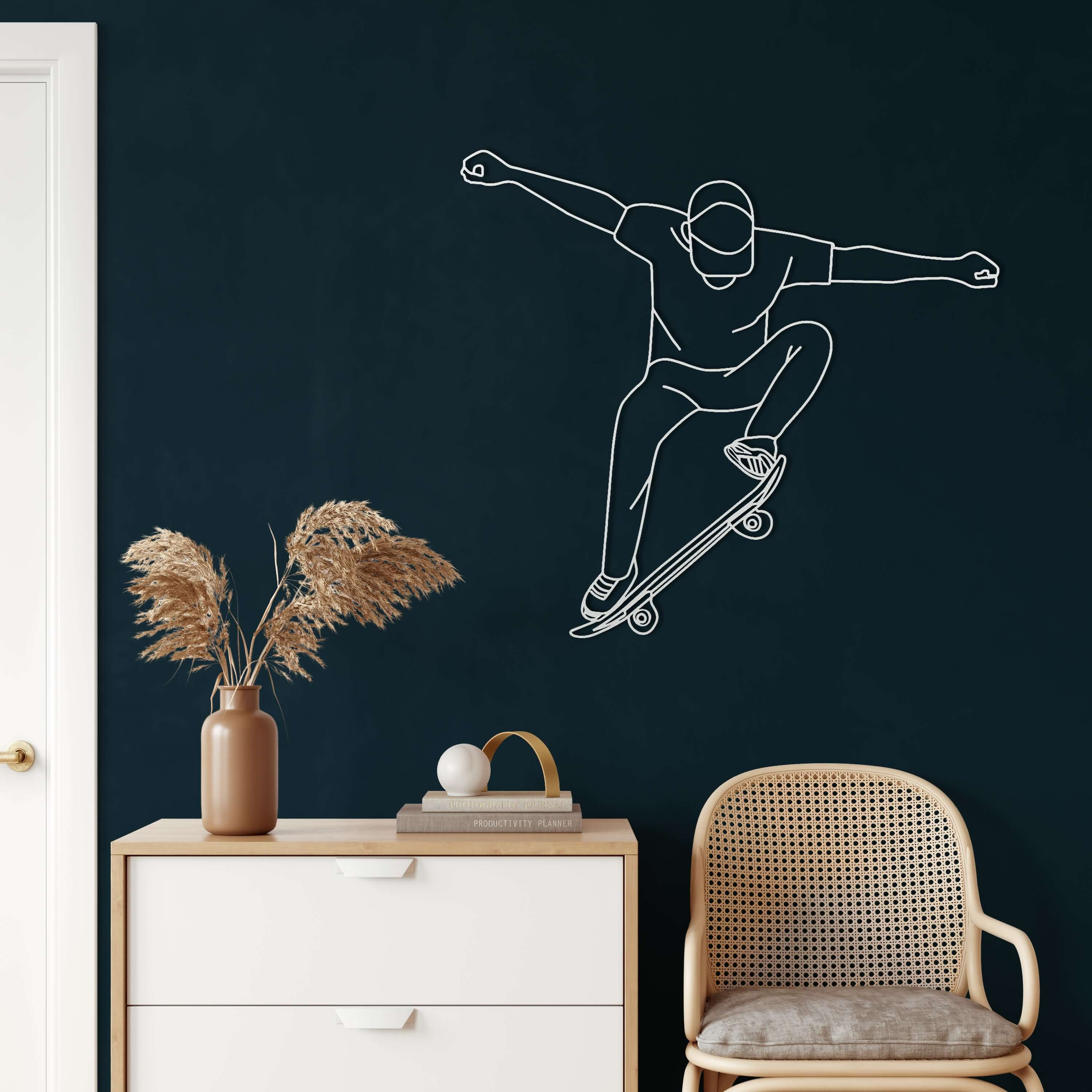 Skateboard Metal Wall Art