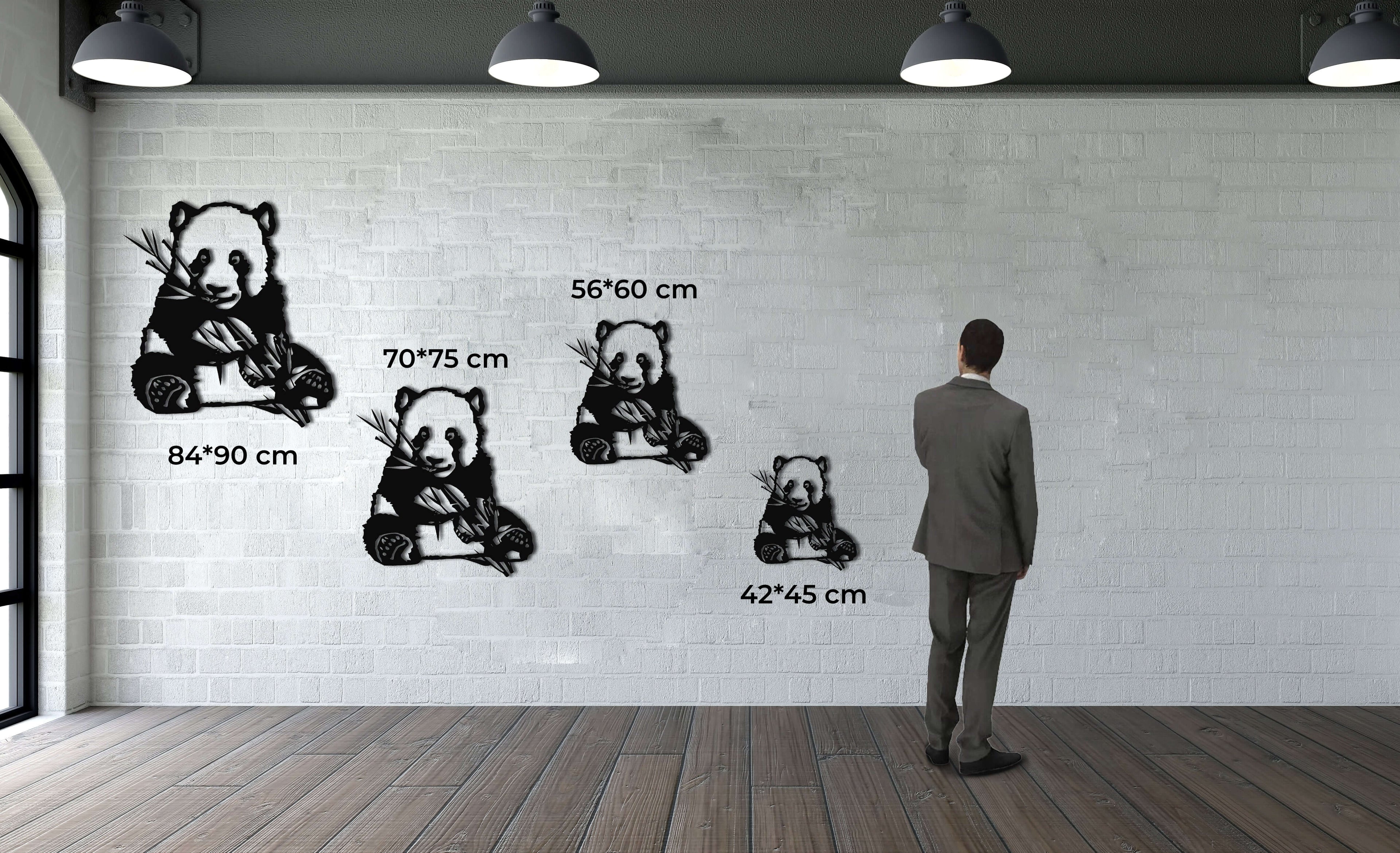 Panda Metal Wall Art