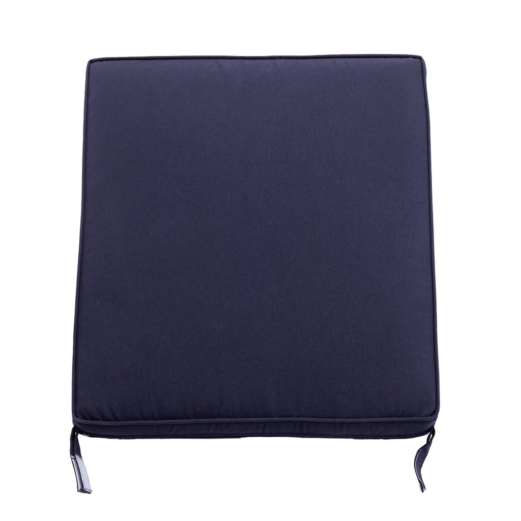 3 Pieces Outdoor Swivel Rocker Patio Chairs, 360 Degree Rocking Patio Conversation Set with Thickened Cushions and Glass Coffee Table for Backyard, Navy blue