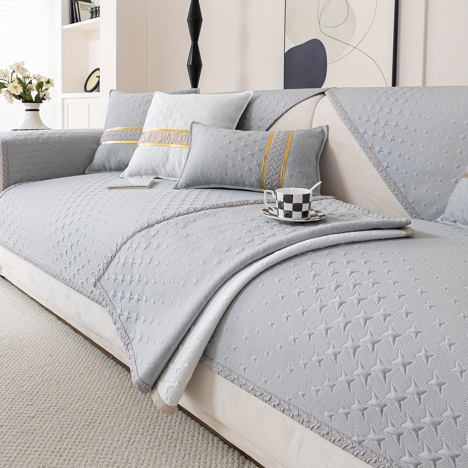 Summer Cooling Silk Non-slip Sofa Cover- Couch Cover for Dogs