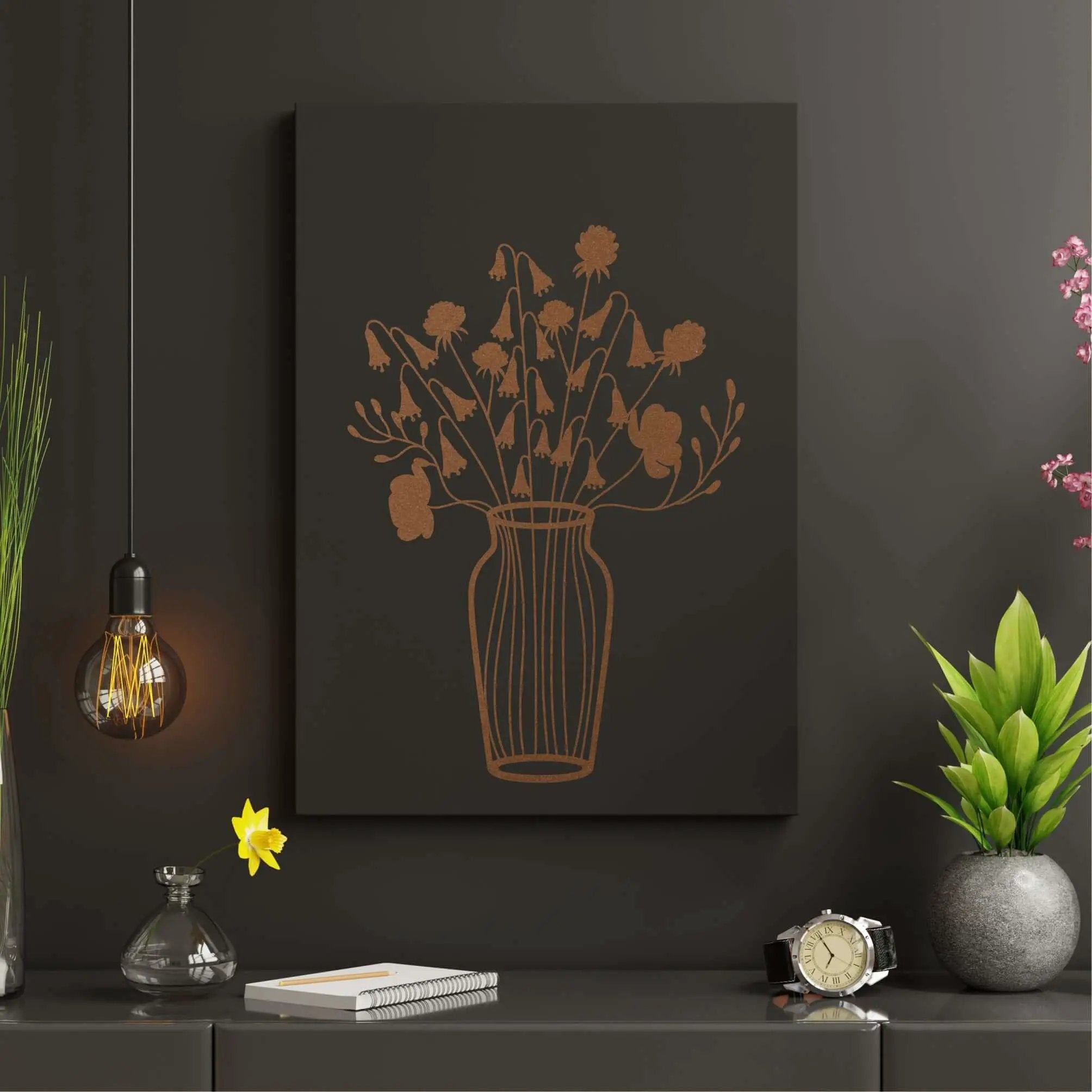 Vase Metal Wall Decor