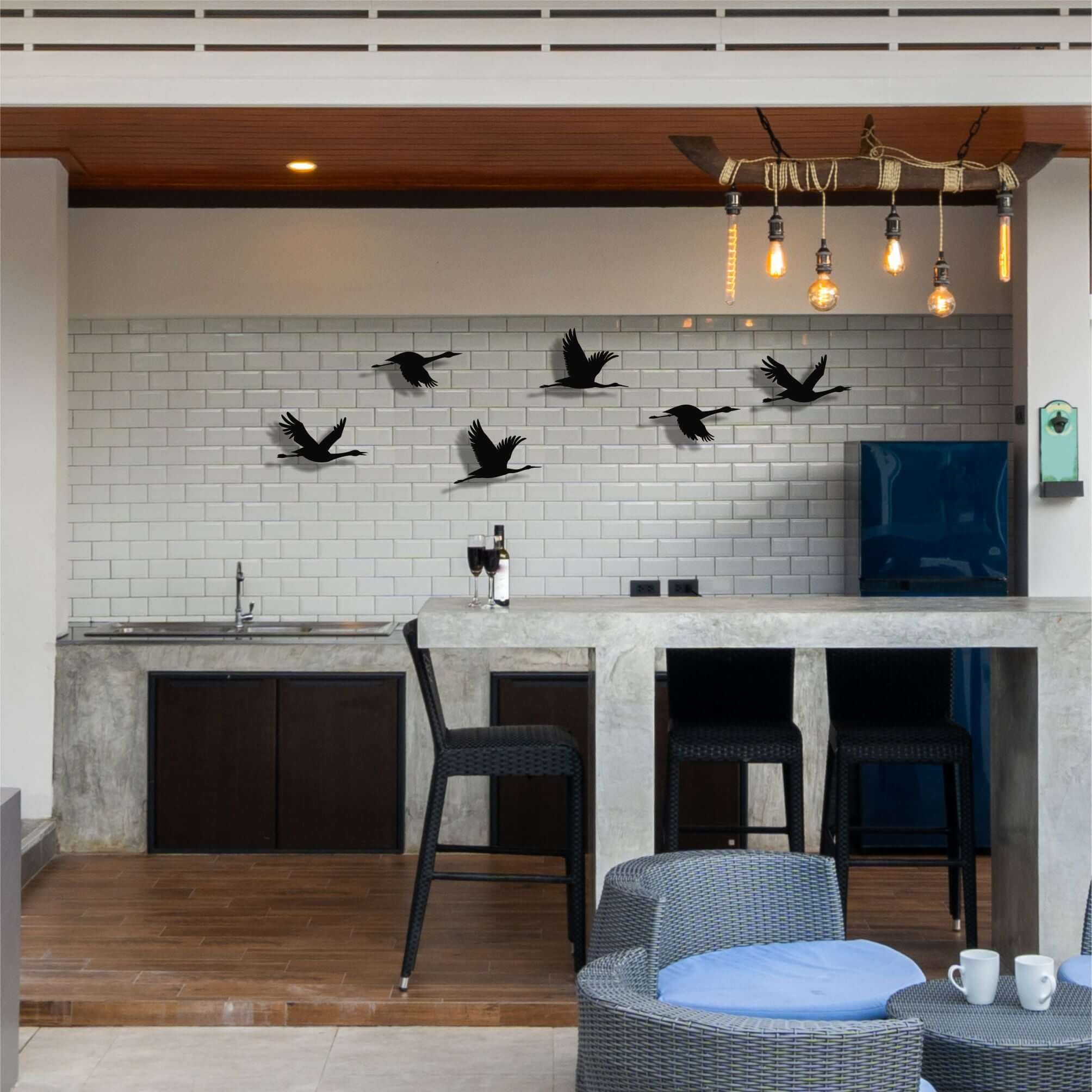 Cranes Metal Wall Art