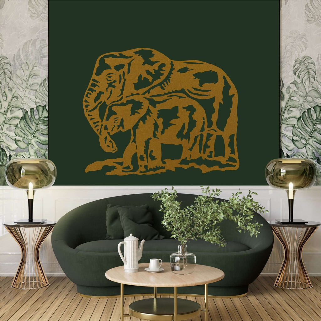Elephant Family Metal Wall Art