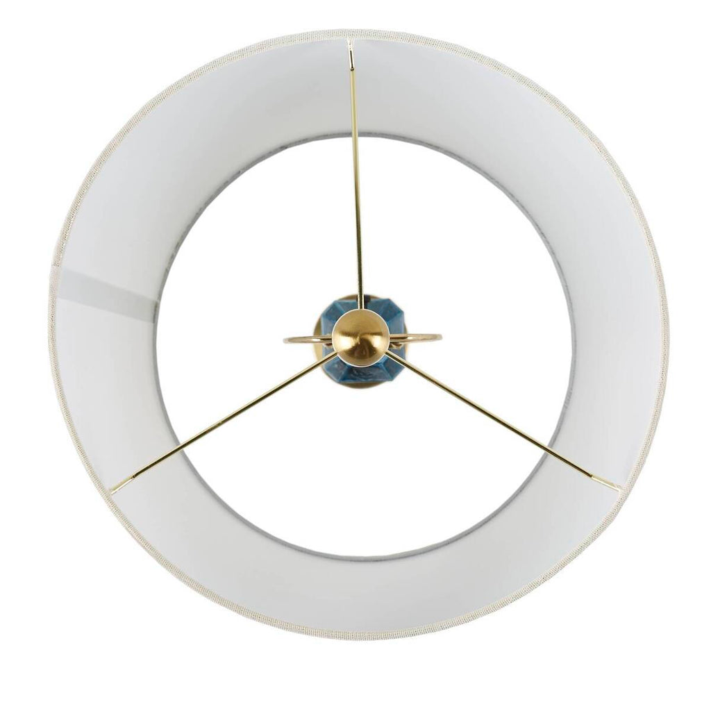 Faceted Blue Glass Table Lamp Blue See below