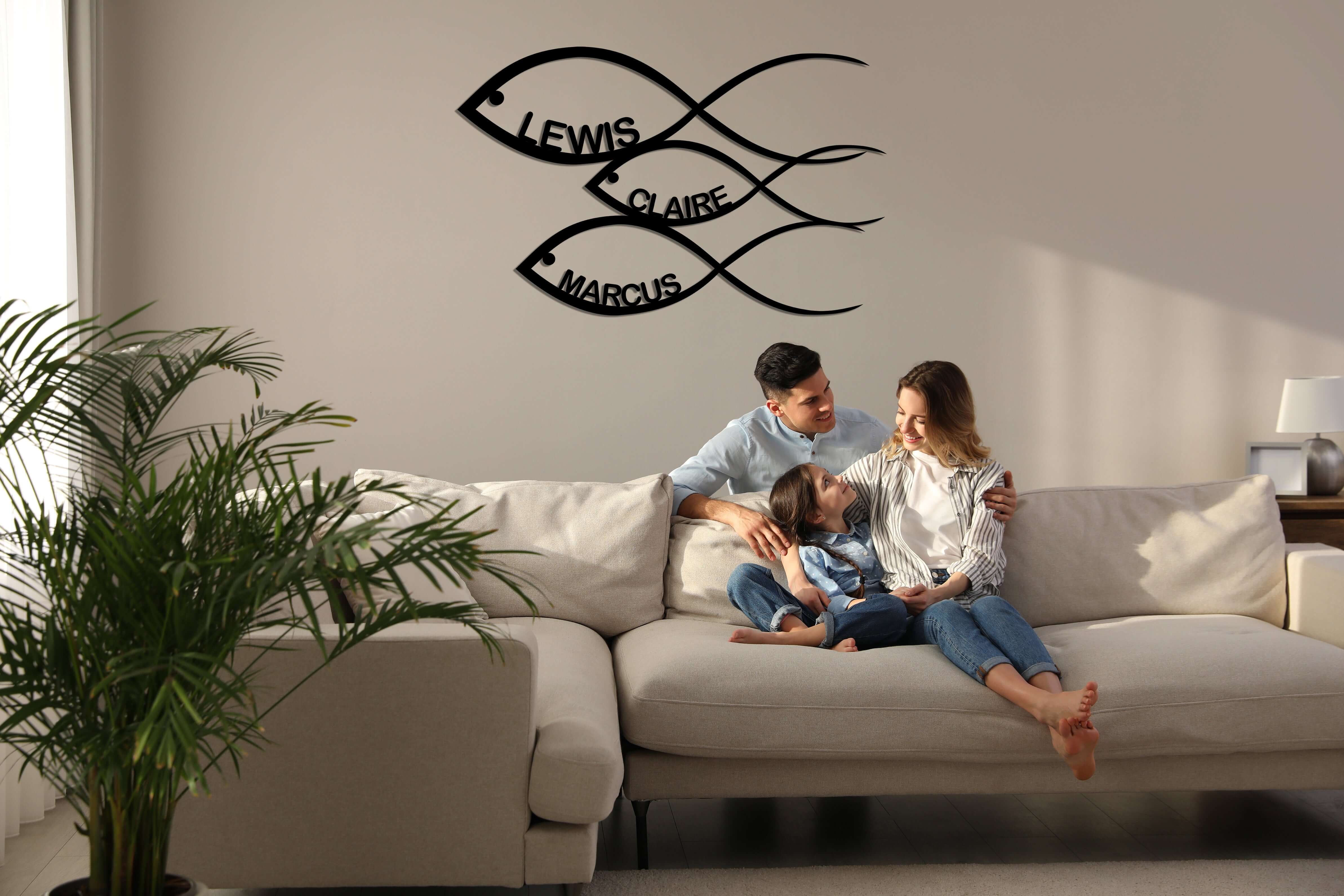 Personalized Fish Metal Wall Art