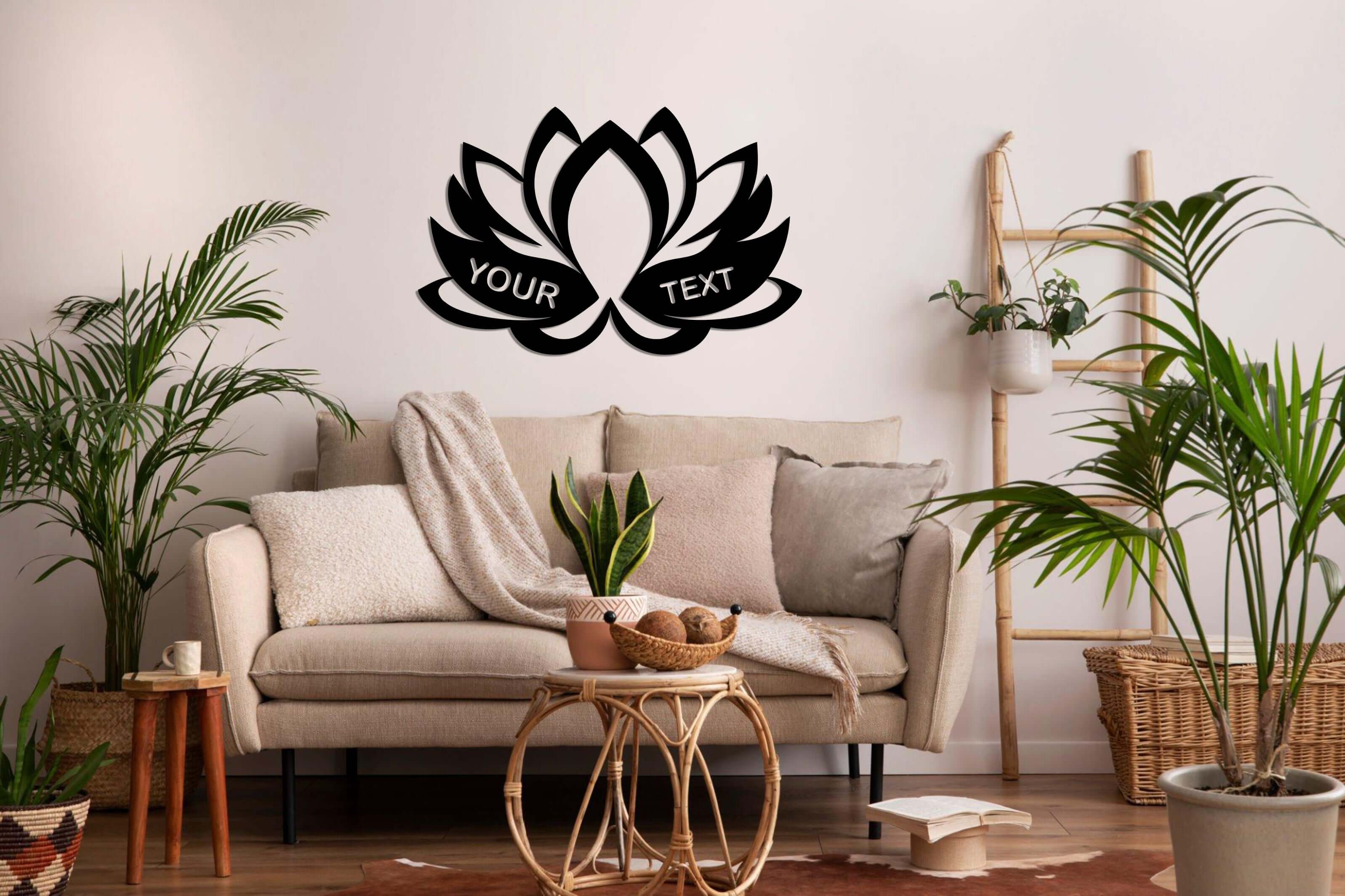 Personalized Lotus Metal Wall Art
