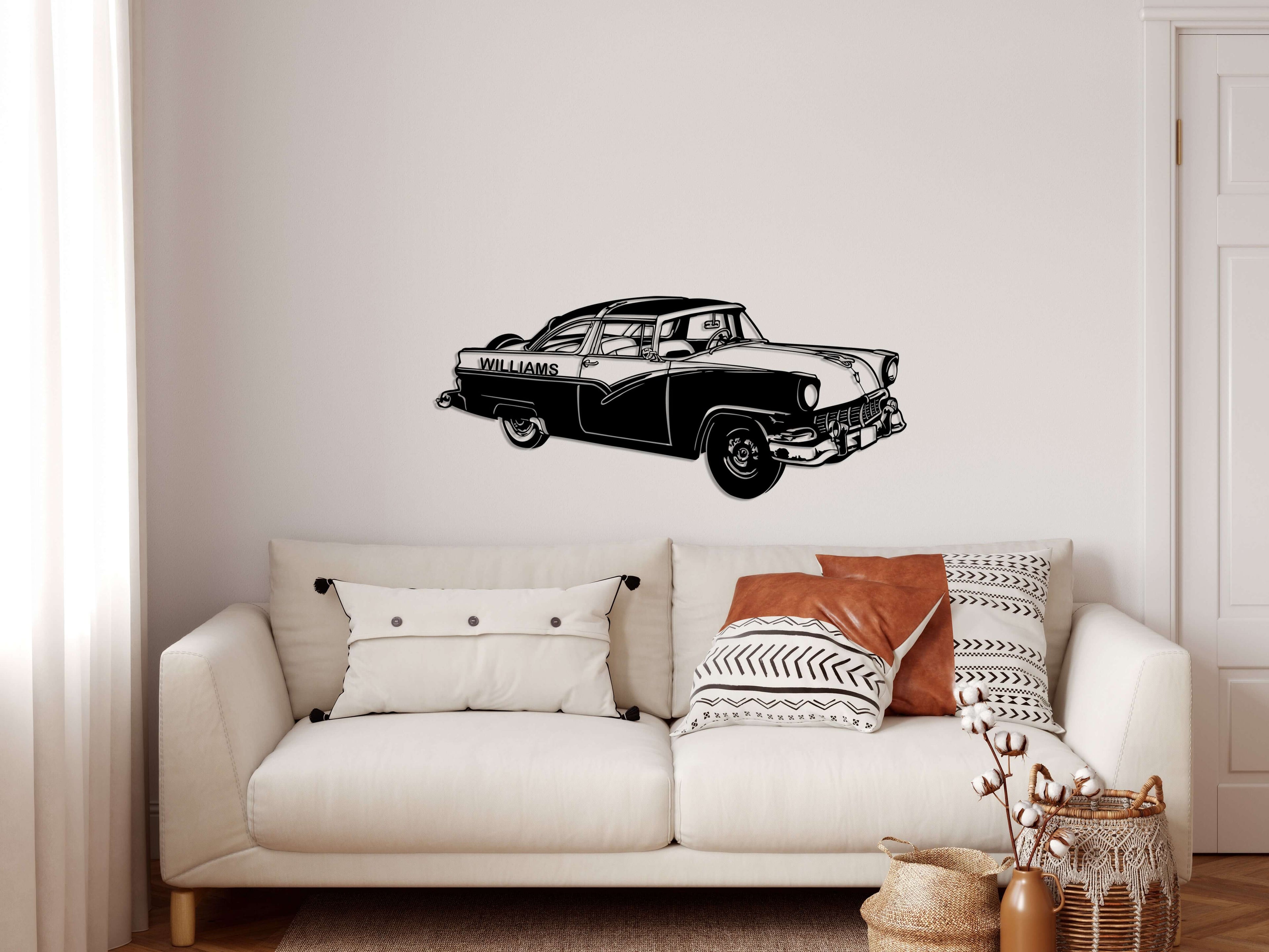 Personalized Vintage Car Metal Wall Art