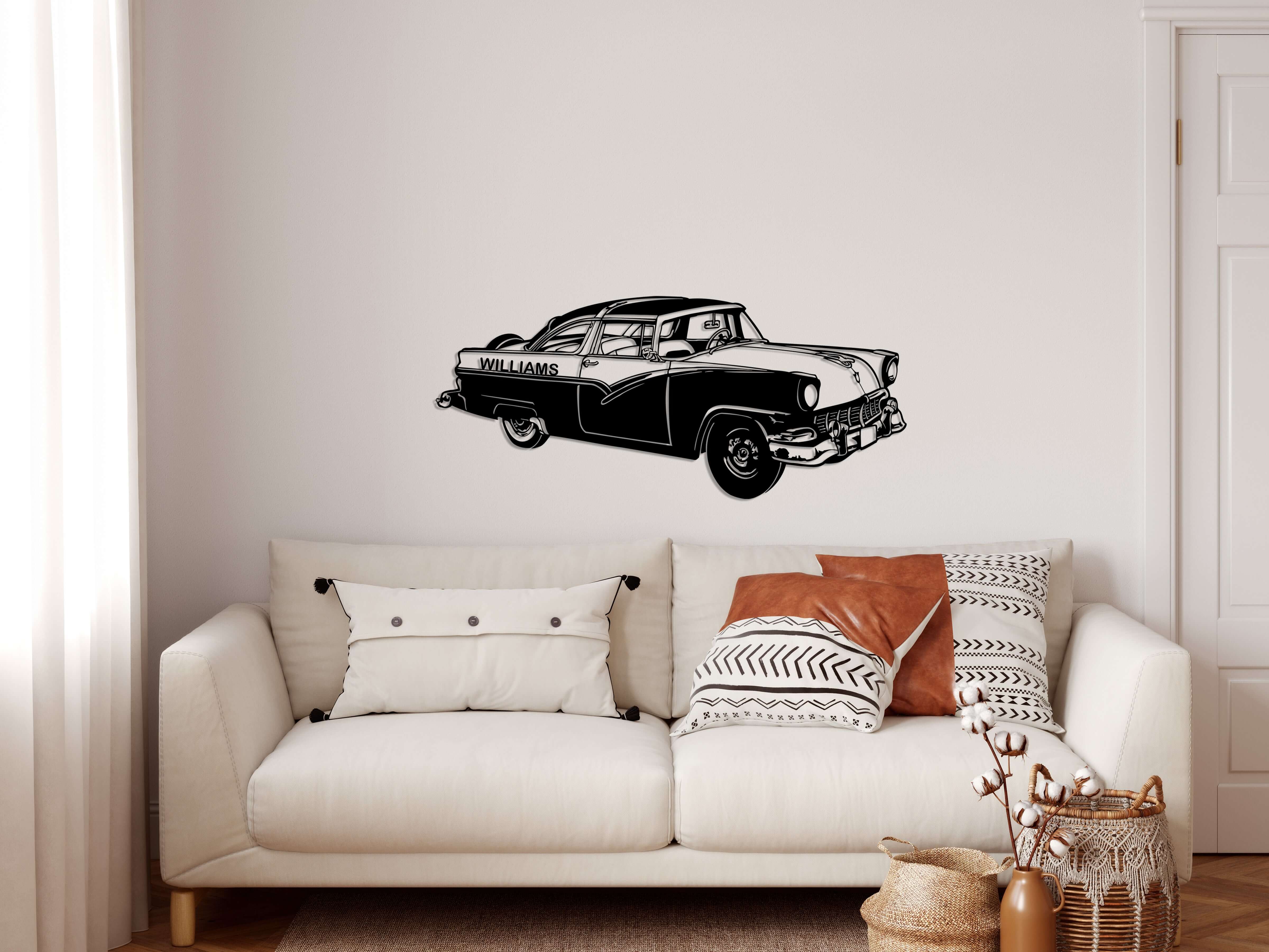 Personalized Vintage Car Metal Wall Art