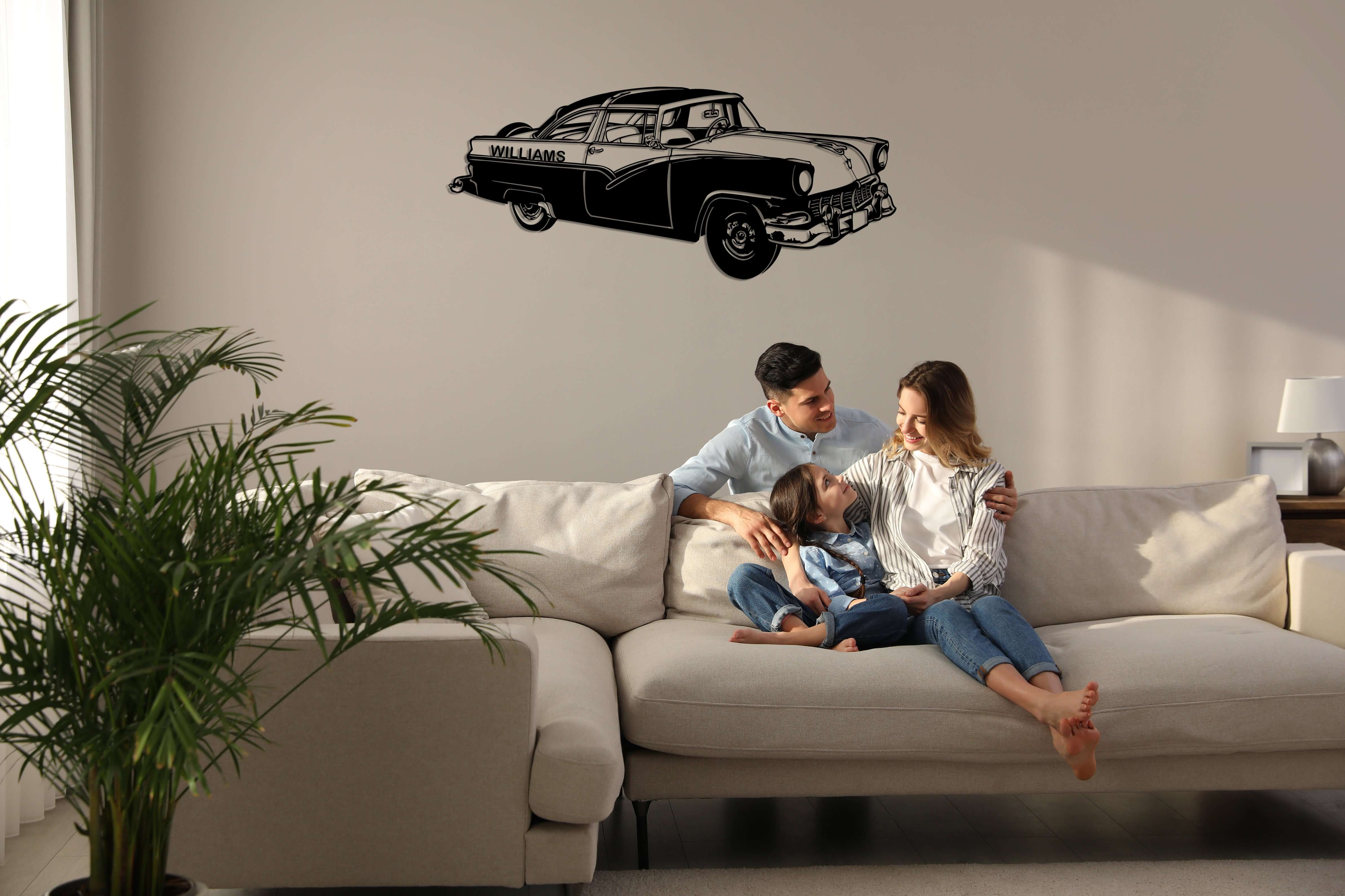 Personalized Vintage Car Metal Wall Art
