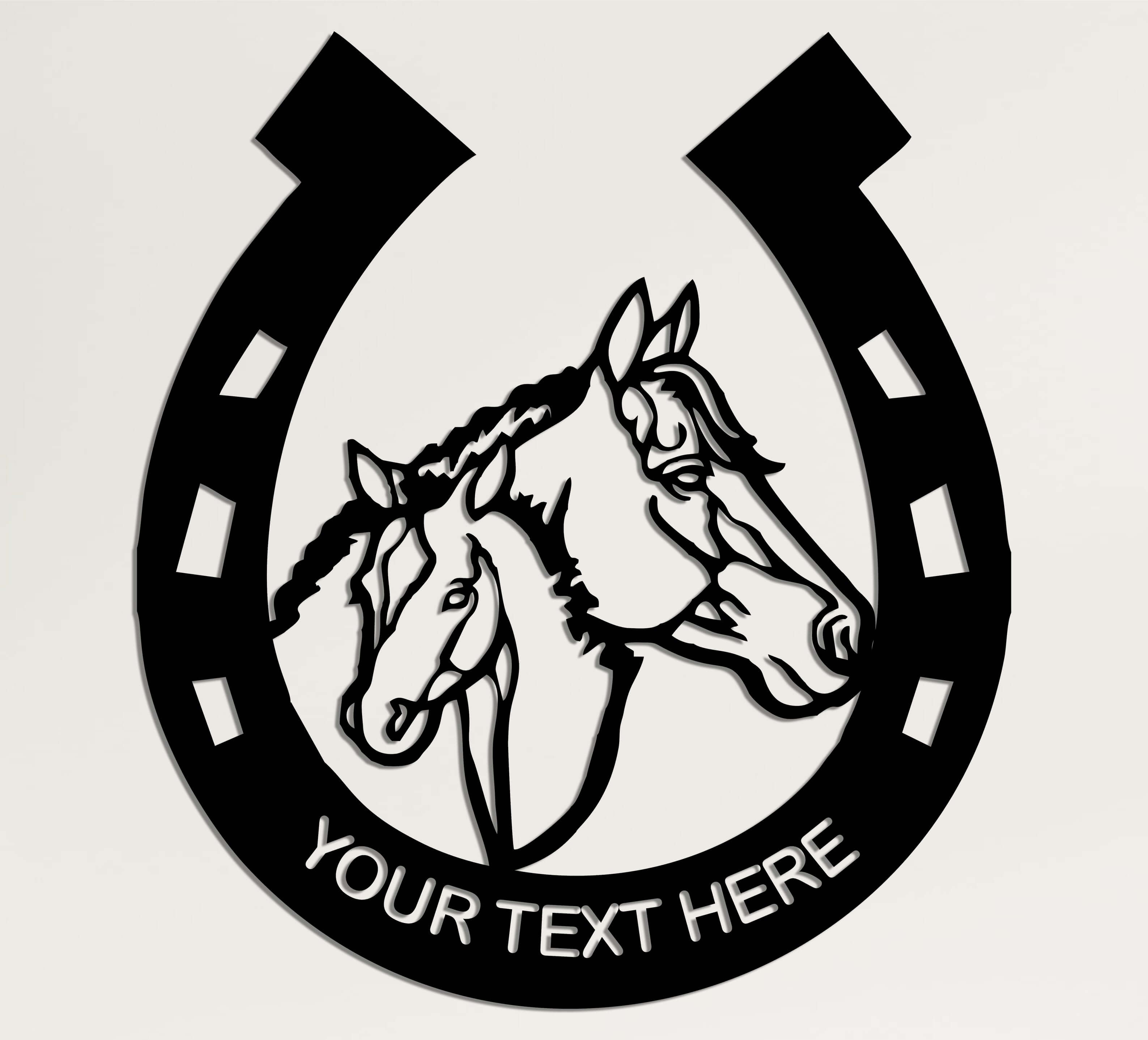 Personalized Horseshoe Metal Wall Art