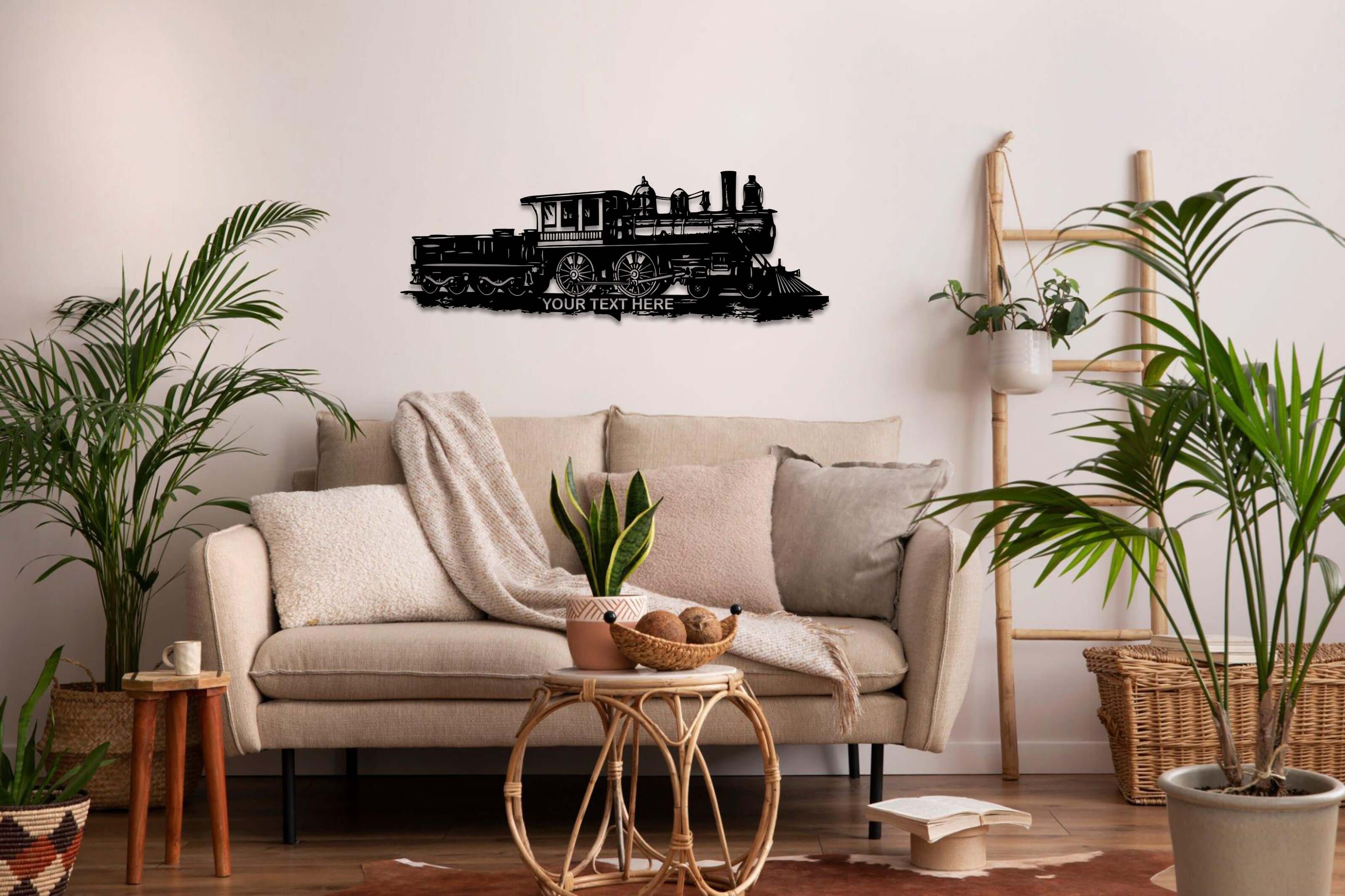 Personalized Train Metal Wall Art