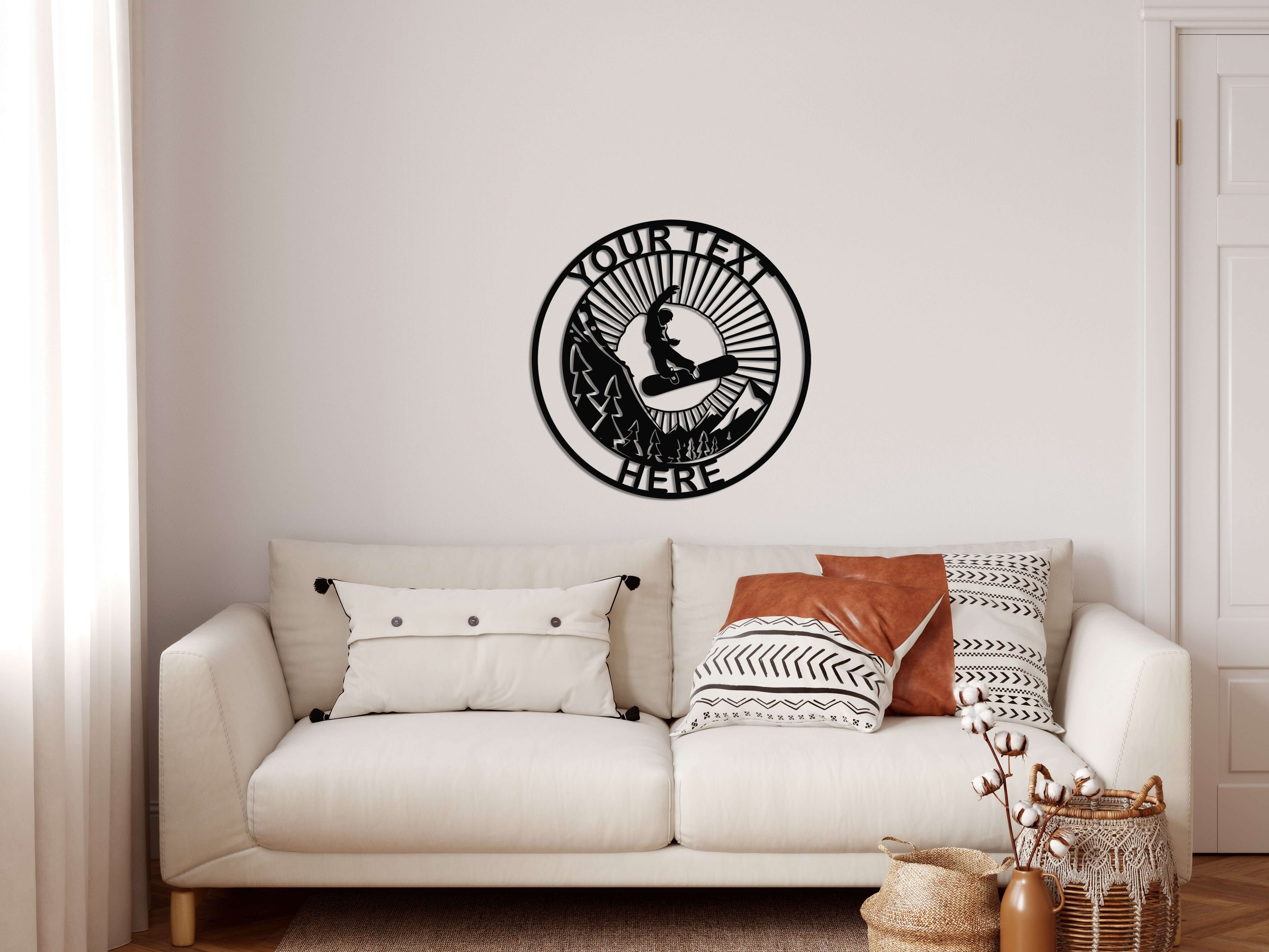 Personalized Snowboarder Metal Wall Art